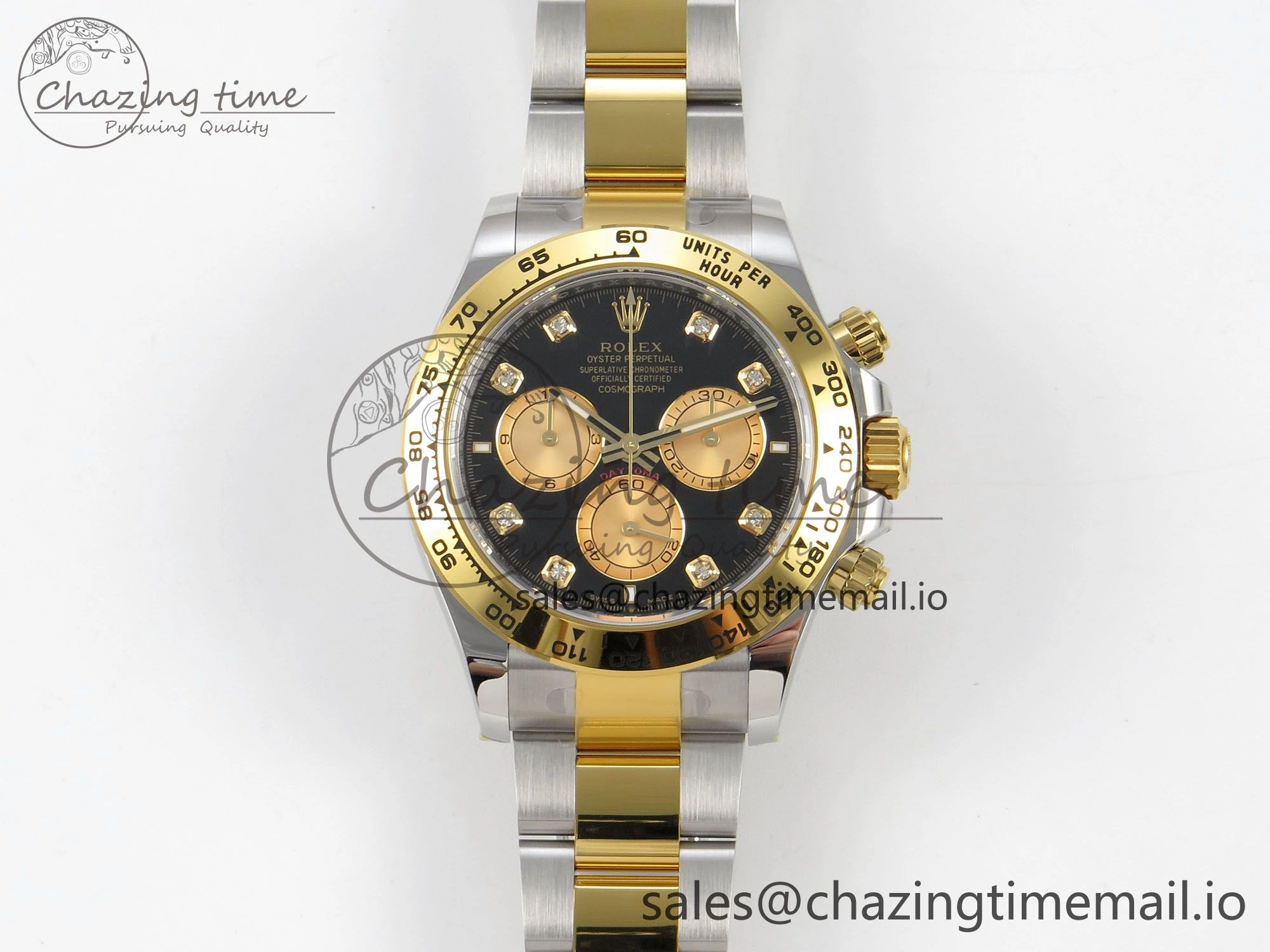 Daytona 126503 THBF 1:1 Best Edition Black YG Diamonds Dial on SS YG Bracelet SH EasyCare 137