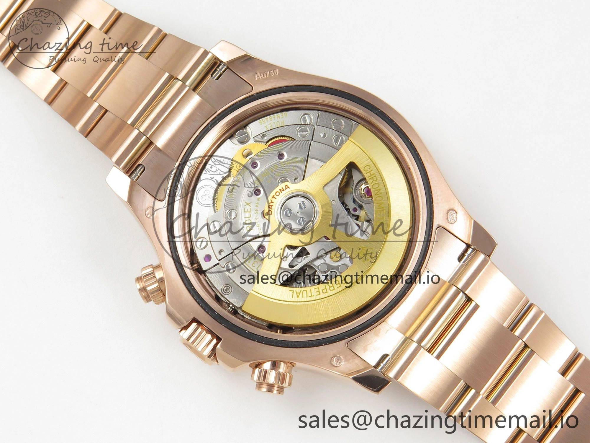 EasyCare Daytona 126505 1:1 Best Edition Clean RG Black Diamonds Dial on RG Bracelet Super Clone DD 249
