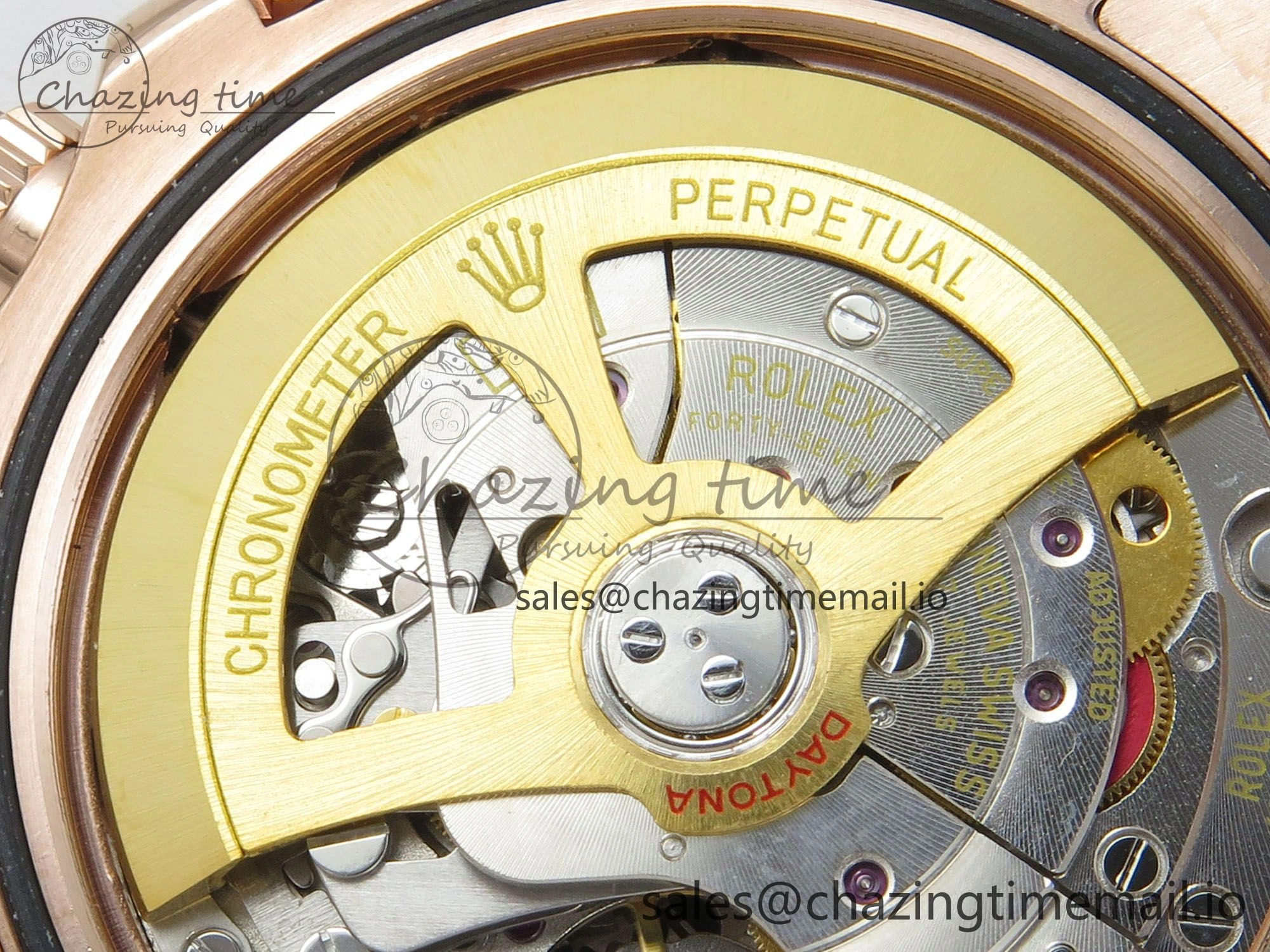 EasyCare Daytona 126505 1:1 Best Edition Clean RG Black Diamonds Dial on RG Bracelet Super Clone DD 249