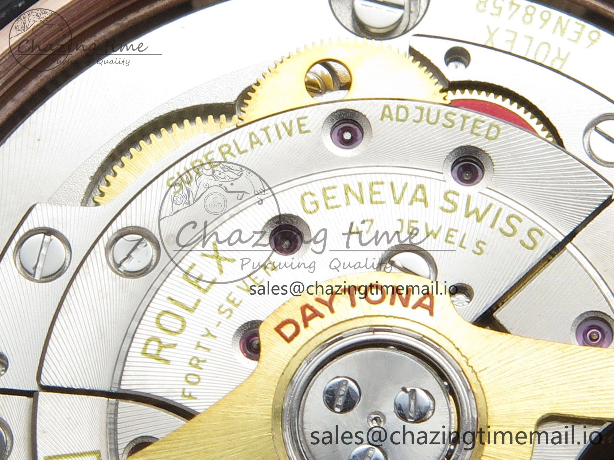 EasyCare Daytona 126505 1:1 Best Edition Clean RG Black Diamonds Dial on RG Bracelet Super Clone DD 249