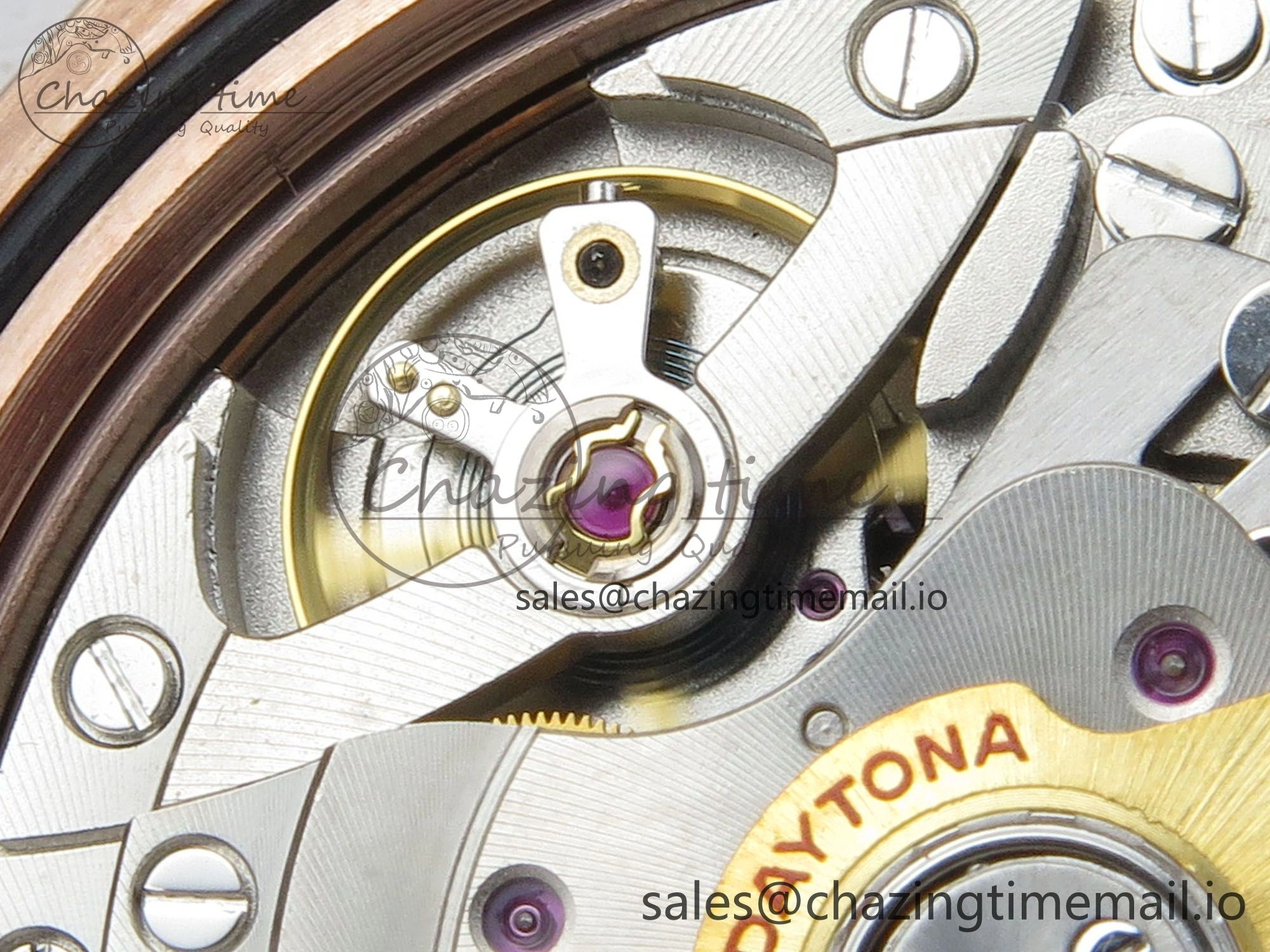 EasyCare Daytona 126505 1:1 Best Edition Clean RG Black Diamonds Dial on RG Bracelet Super Clone DD 249
