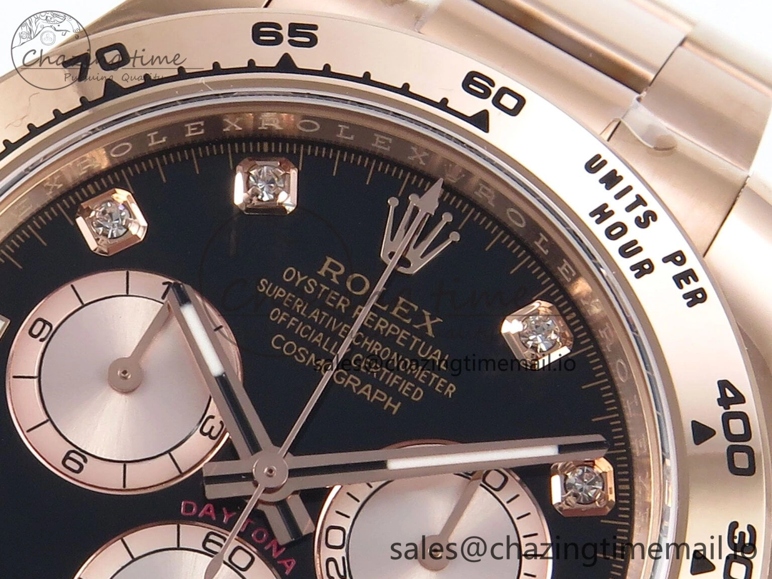 Stretchable Daytona 126505 APSF 1:1 Best Edition Black RG Dial on RG Braclet SH 729