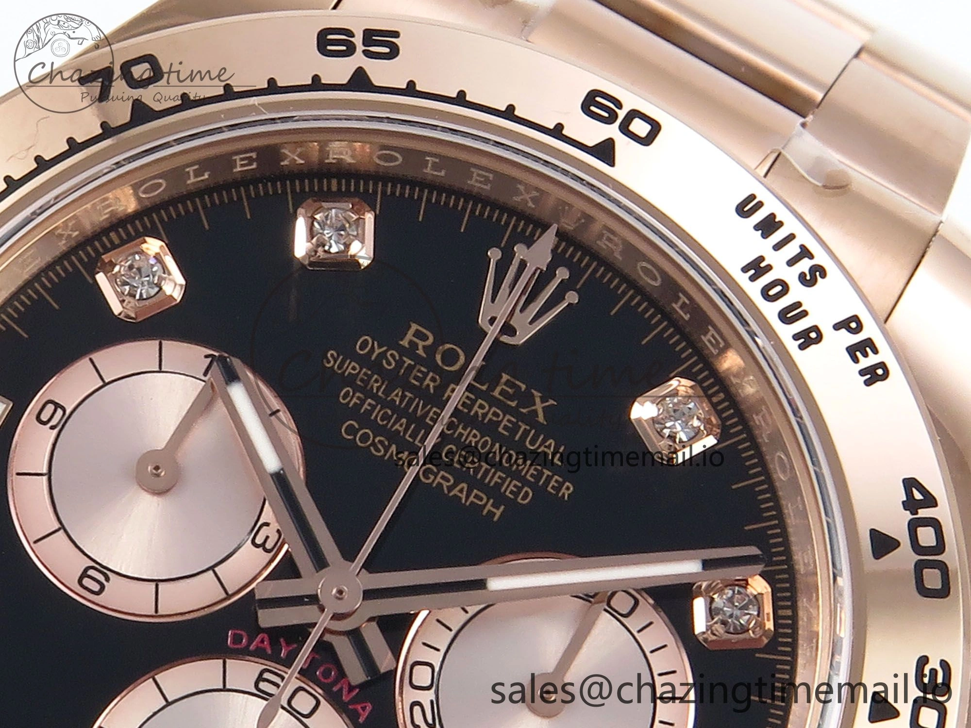 Stretchable Daytona 126505 APSF 1:1 Best Edition Black RG Dial on RG Braclet SH 729