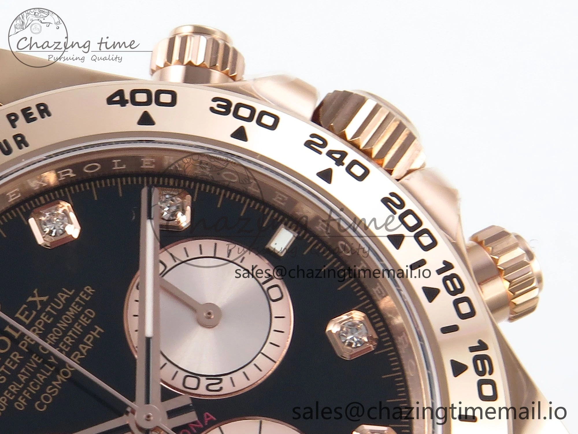 Stretchable Daytona 126505 APSF 1:1 Best Edition Black RG Dial on RG Braclet SH 729