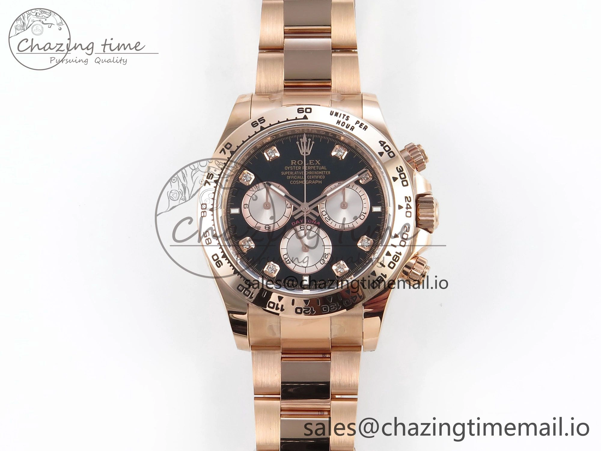 Stretchable Daytona 126505 APSF 1:1 Best Edition Black RG Dial on RG Braclet SH 729