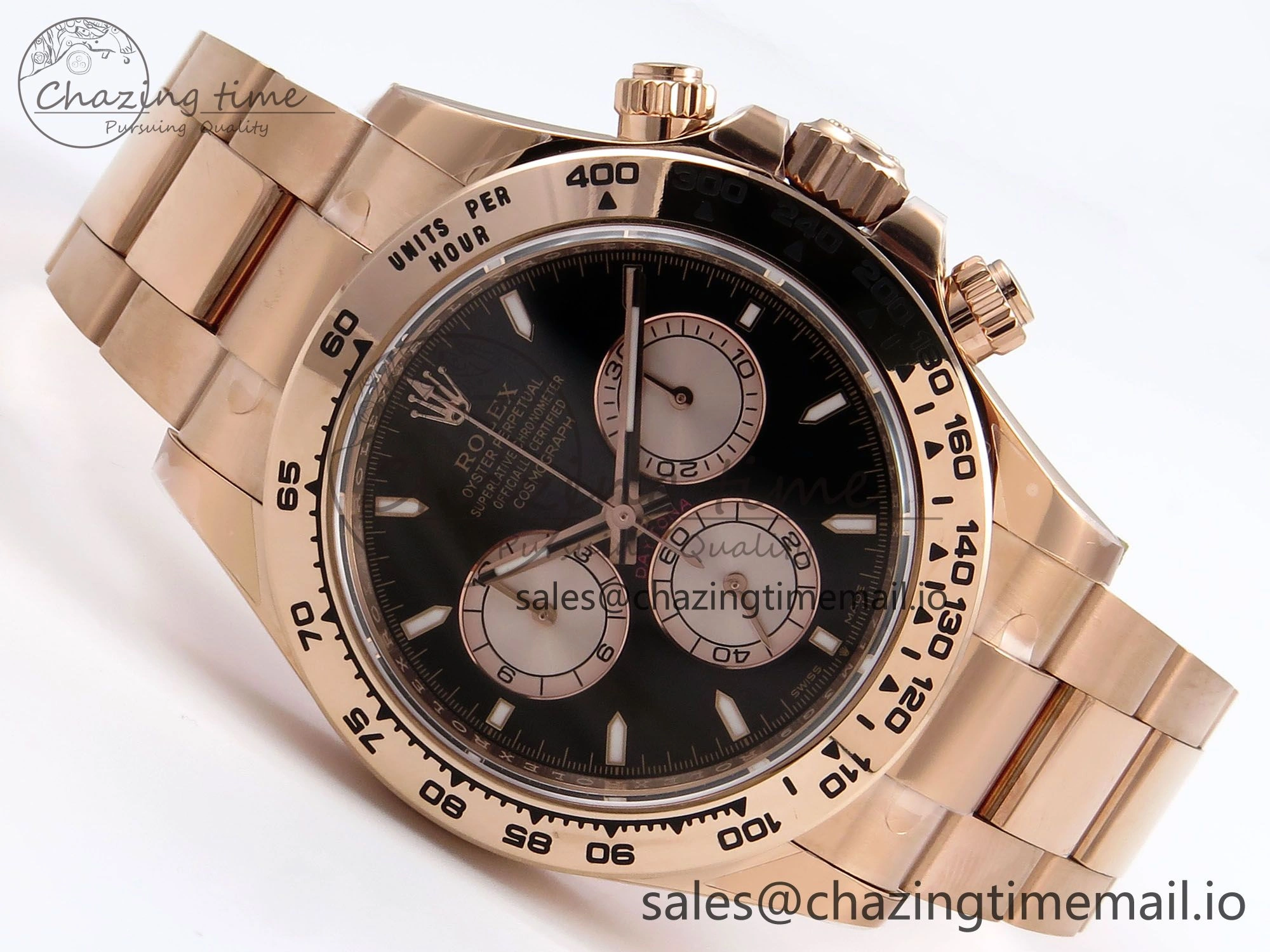 OdorResistant Daytona 126505 APSF 1:1 Best Edition RG Black Dial on RG Bracelet SH 1028