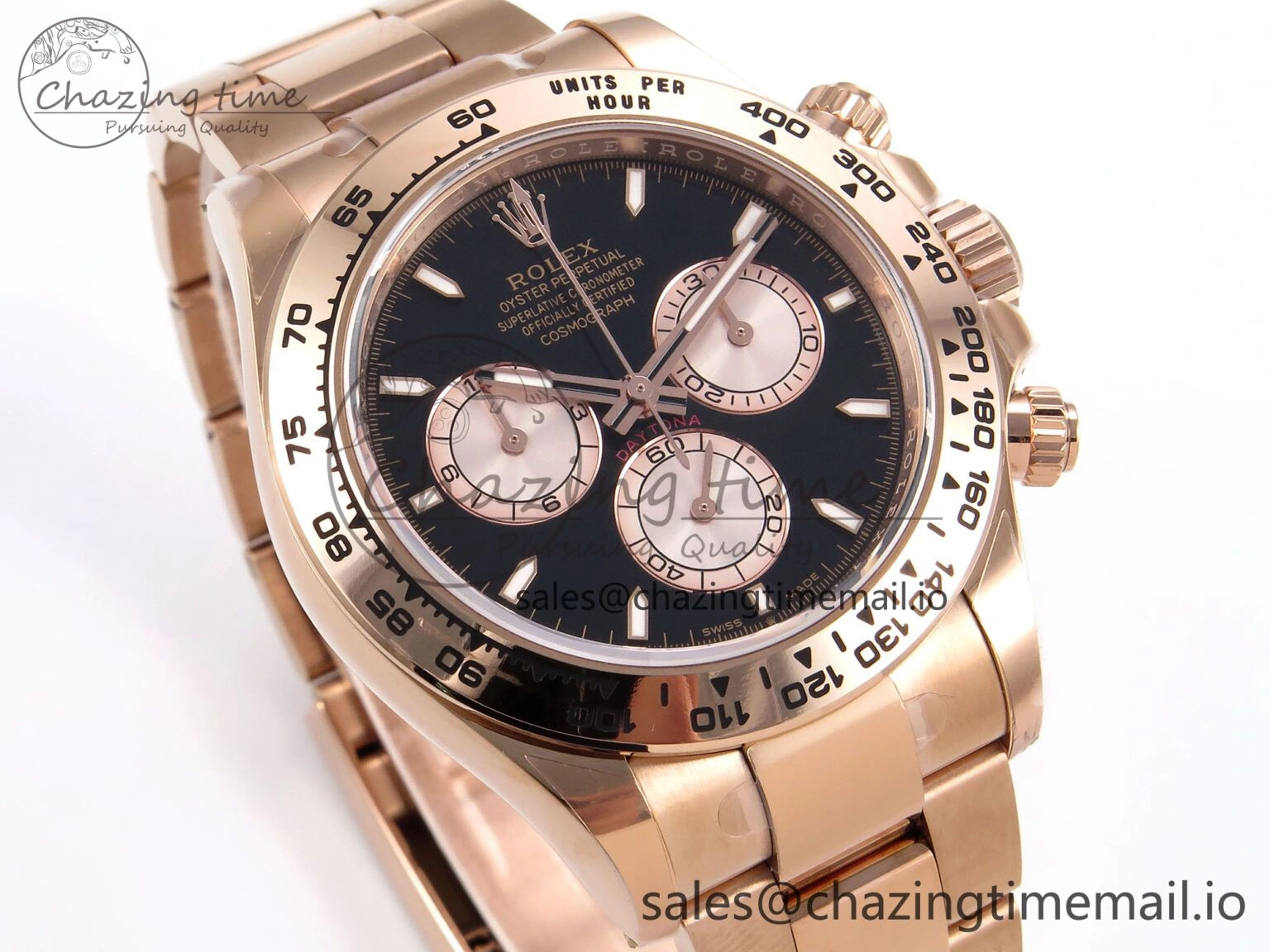 OdorResistant Daytona 126505 APSF 1:1 Best Edition RG Black Dial on RG Bracelet SH 1028