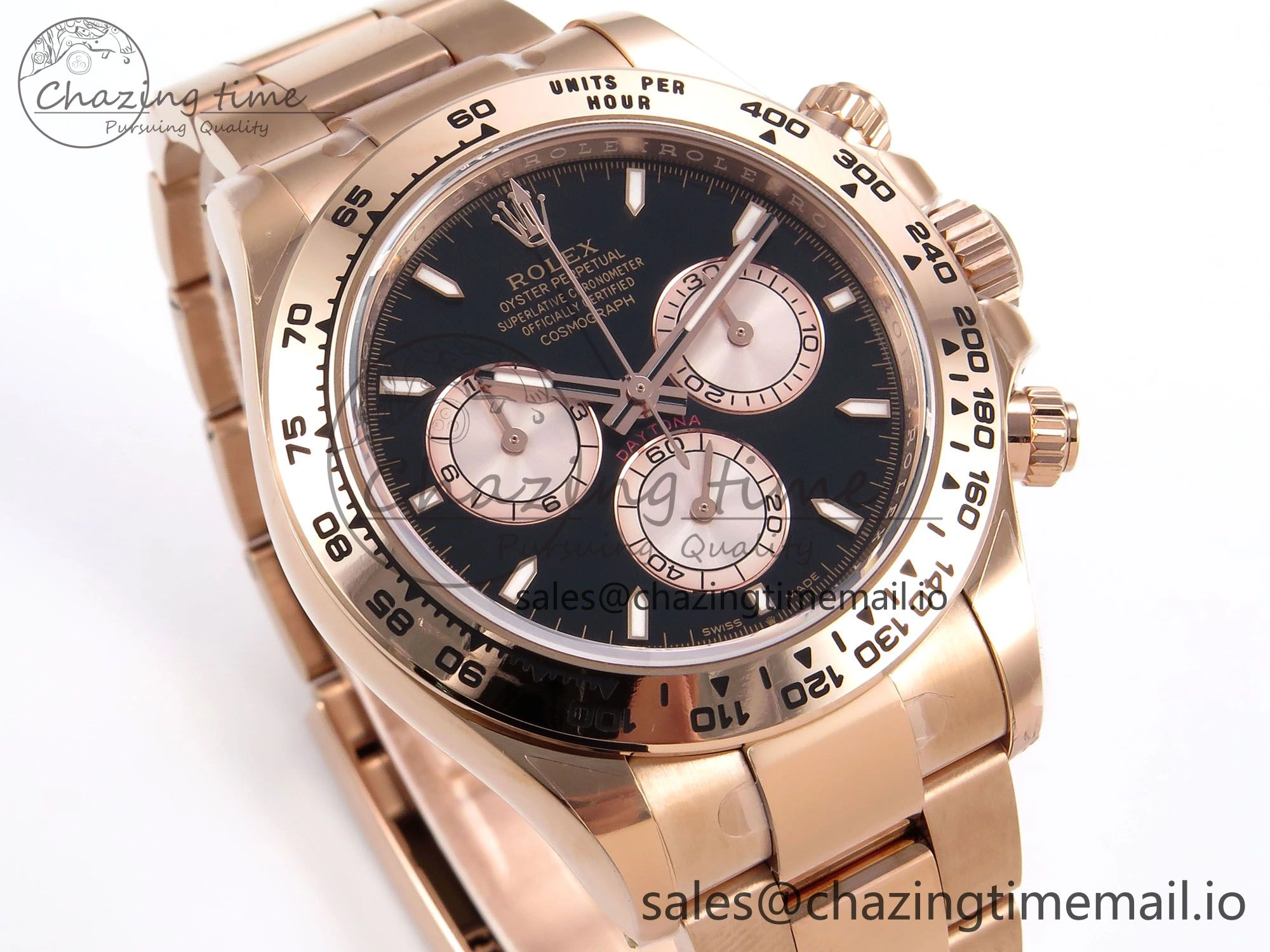 OdorResistant Daytona 126505 APSF 1:1 Best Edition RG Black Dial on RG Bracelet SH 1028