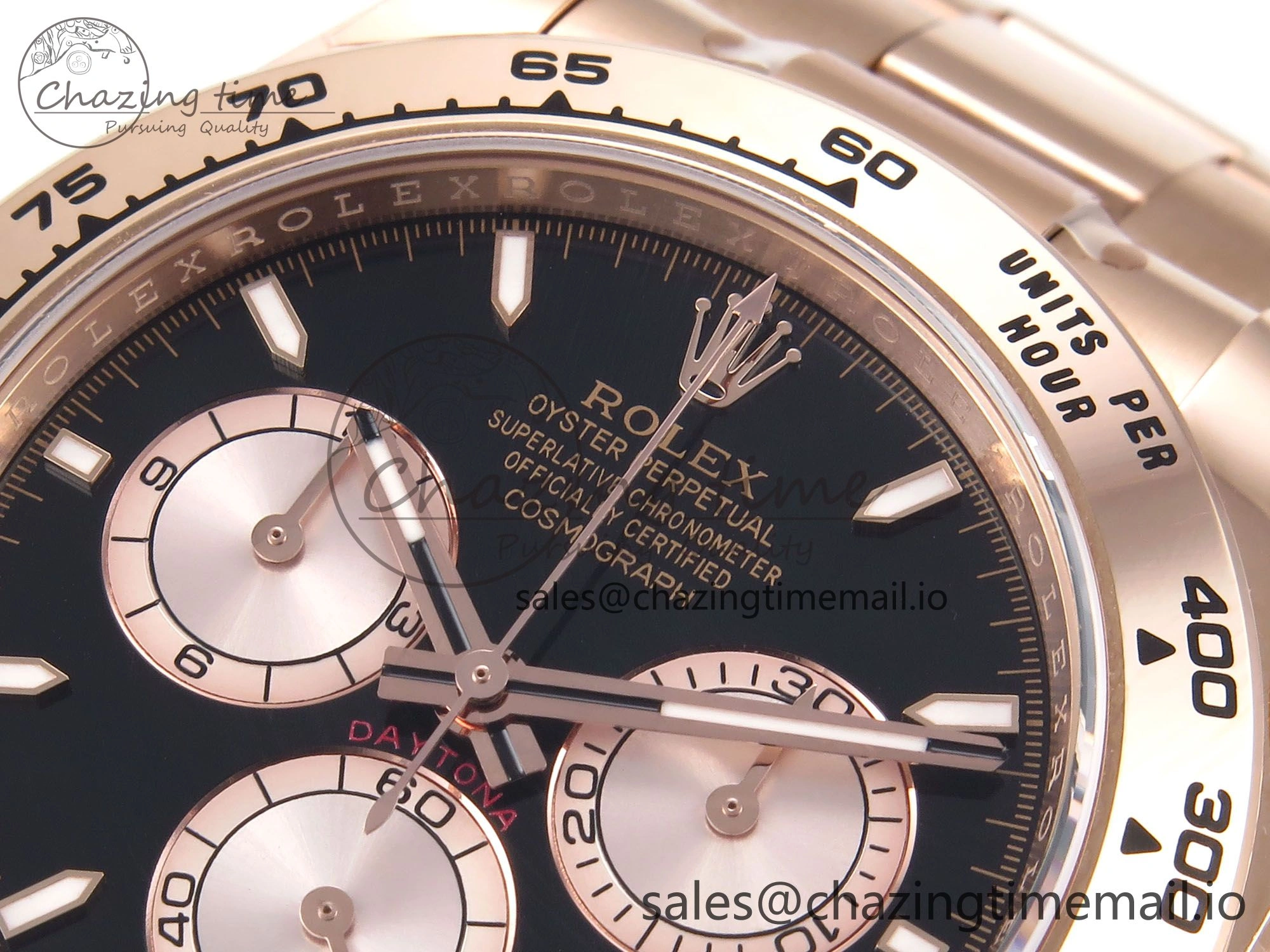 OdorResistant Daytona 126505 APSF 1:1 Best Edition RG Black Dial on RG Bracelet SH 1028
