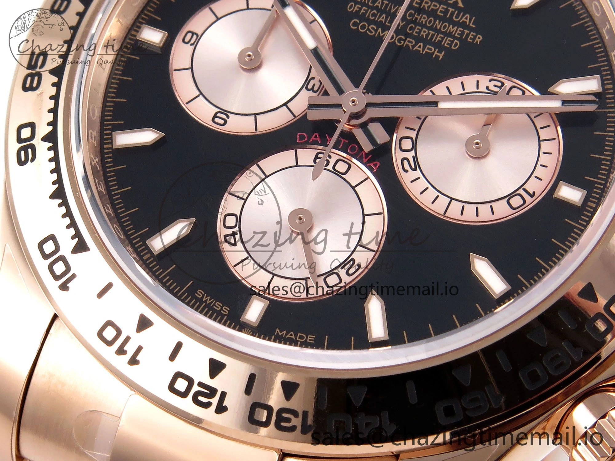 OdorResistant Daytona 126505 APSF 1:1 Best Edition RG Black Dial on RG Bracelet SH 1028