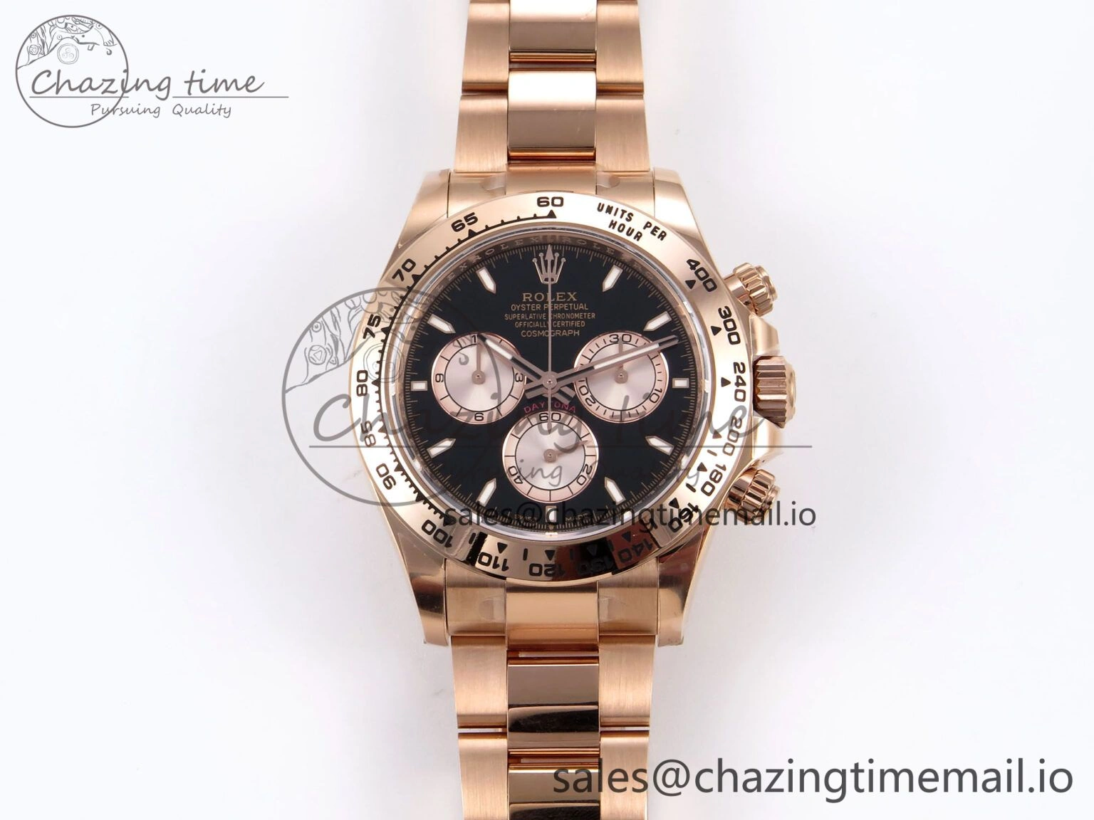 OdorResistant Daytona 126505 APSF 1:1 Best Edition RG Black Dial on RG Bracelet SH 1028