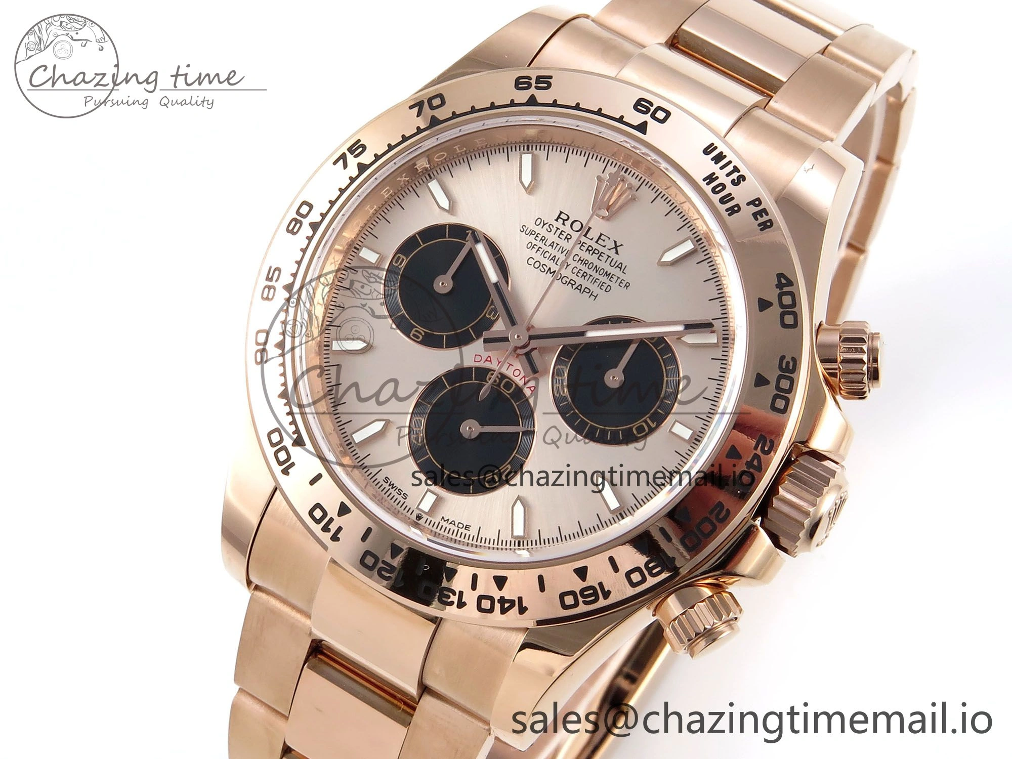 UrbanStyle Daytona 126505 APSF 1:1 Best Edition RG Black Dial on RG Braclet SH 730