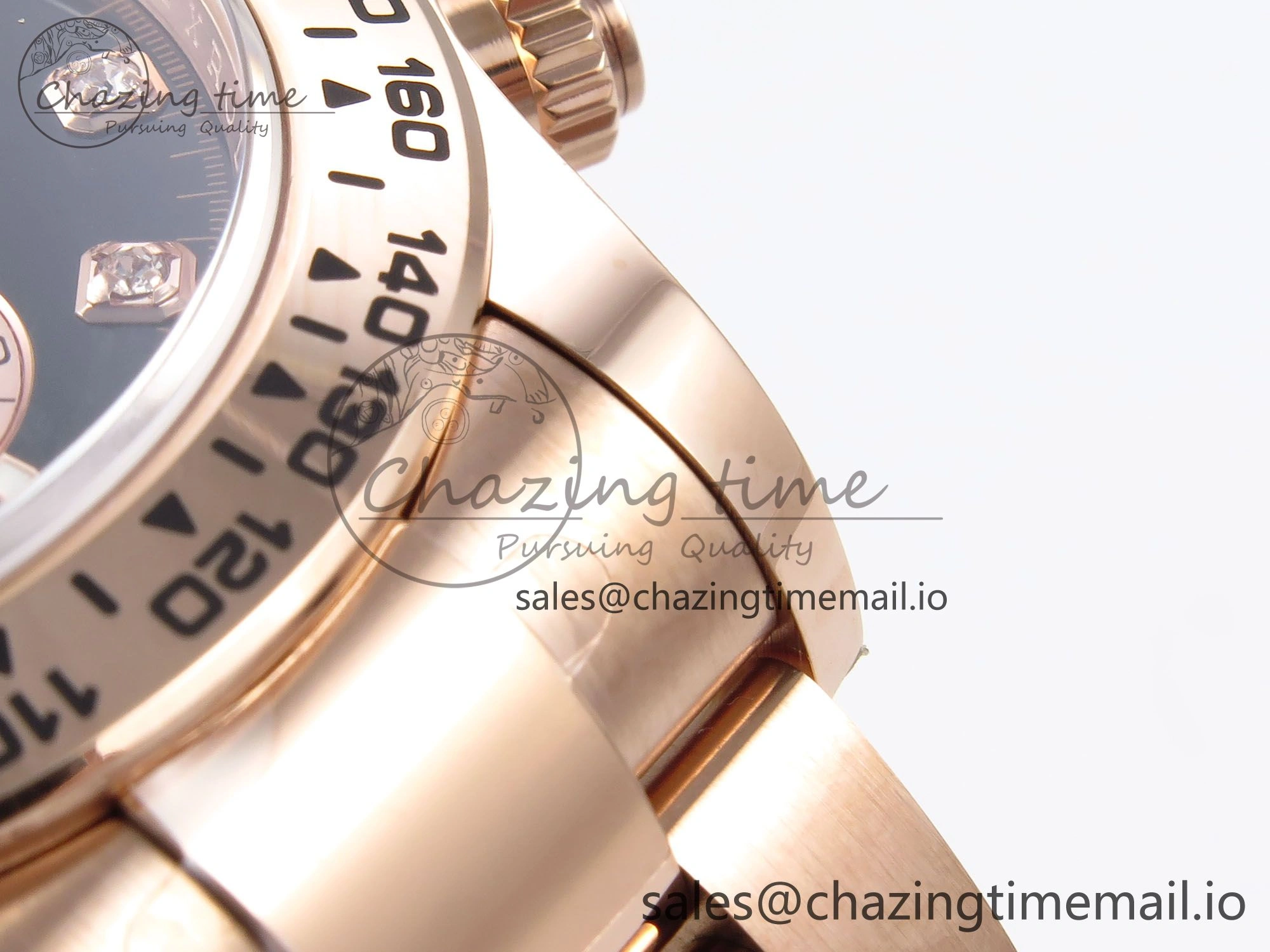 Comfortable Daytona 126505 APSF 1:1 Best Edition RG Black Diamonds Dial on RG Bracelet SH 1025