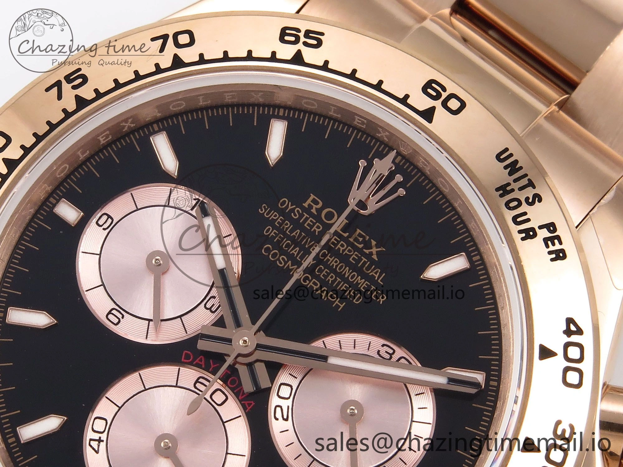 Compact Daytona 126505 QF 1:1 Best Edition Black RG Dial on RG Bracelet SH4131 V6 (Gain Weight） 1079