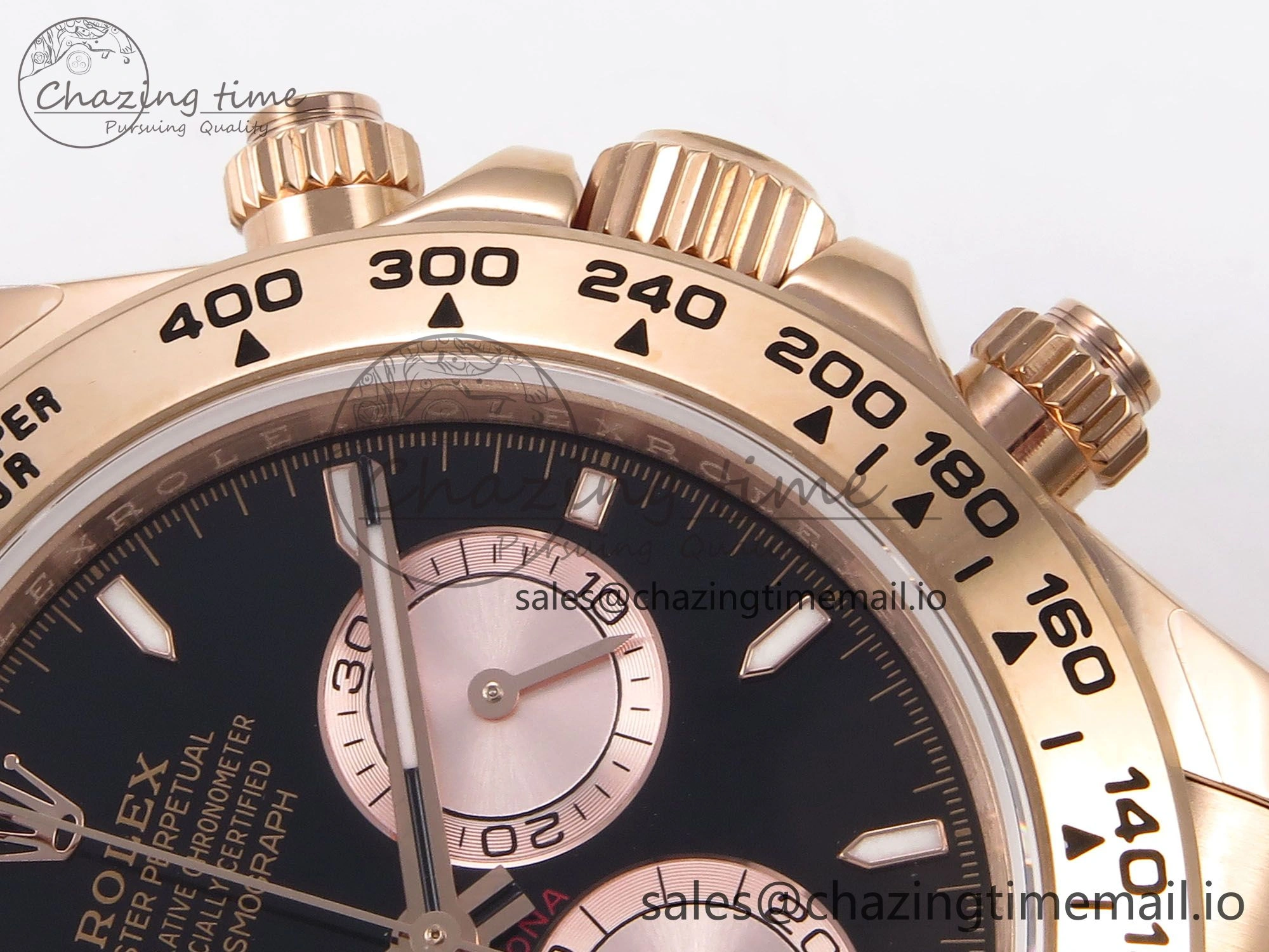 Compact Daytona 126505 QF 1:1 Best Edition Black RG Dial on RG Bracelet SH4131 V6 (Gain Weight） 1079