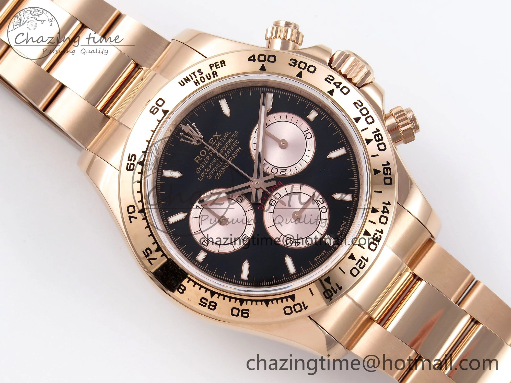 Functional Daytona 126505 QF 1:1 Best Edition Black RG Dial on RG Braclet SH4131 V 1301