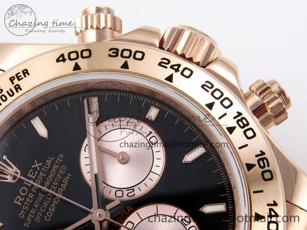 Functional Daytona 126505 QF 1:1 Best Edition Black RG Dial on RG Braclet SH4131 V 1301