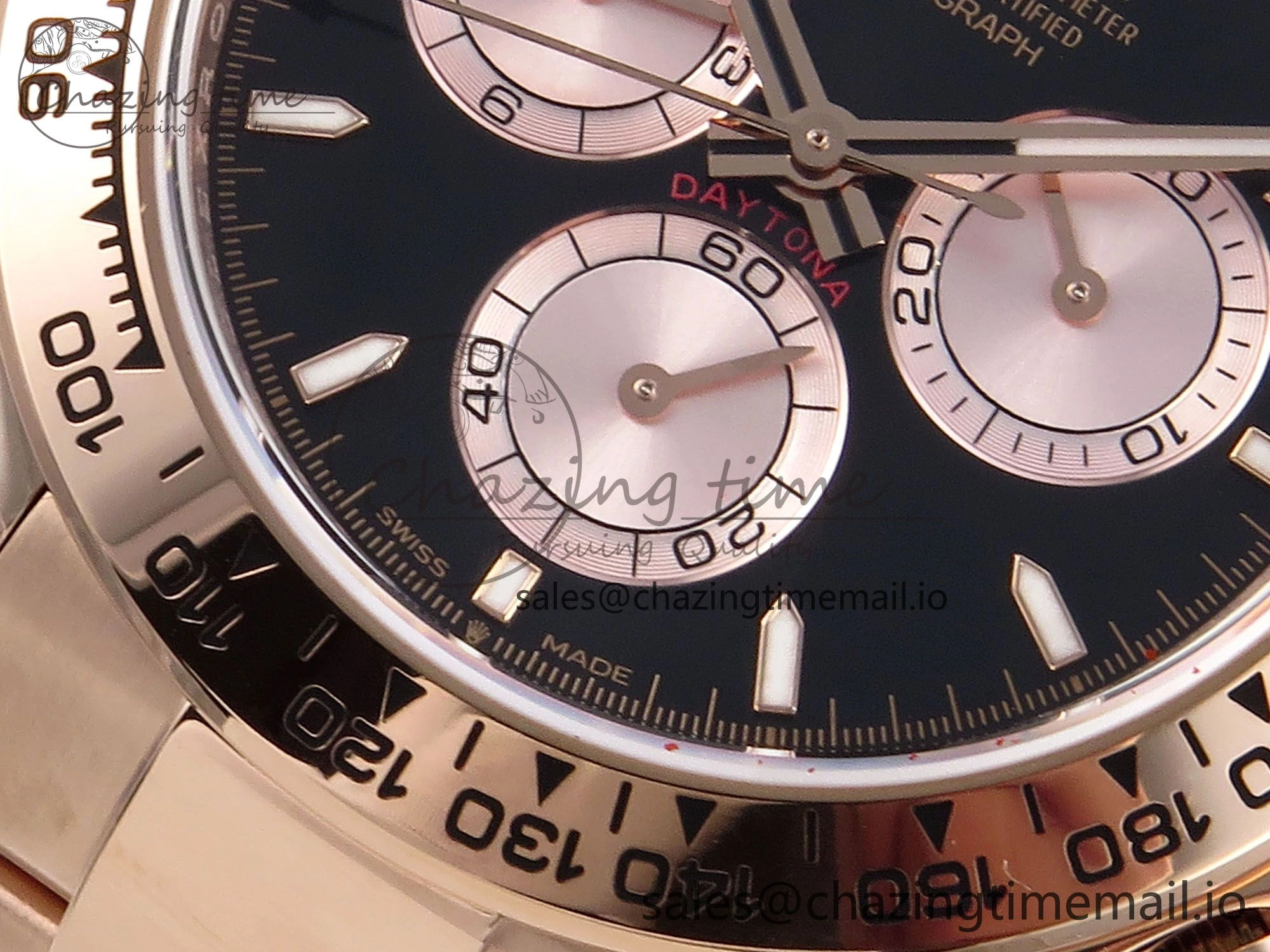SmartChoice Daytona 126505 QF 1:1 Best Edition Black RG Dial on RG Braclet SH4131 V 716