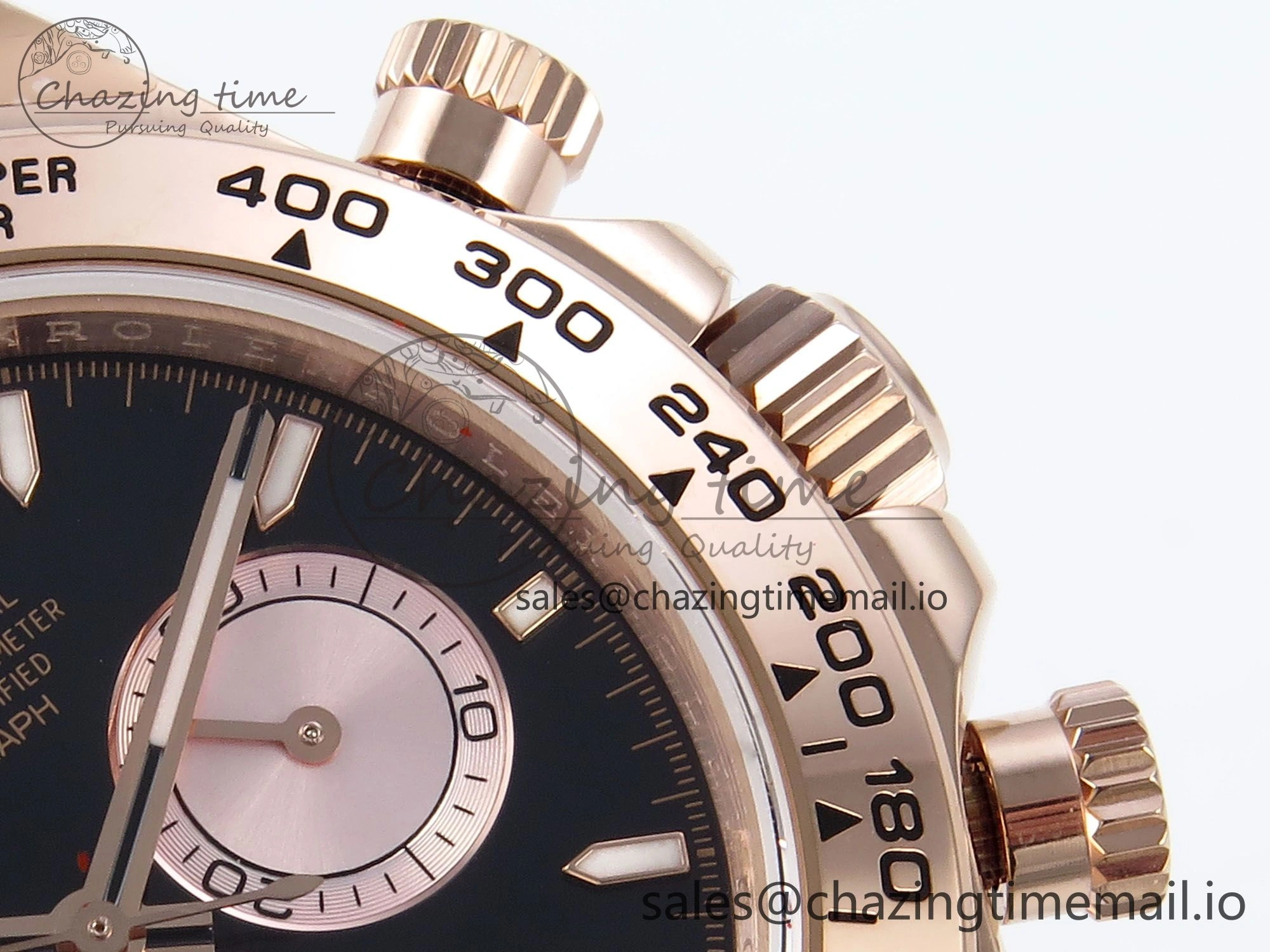 SmartChoice Daytona 126505 QF 1:1 Best Edition Black RG Dial on RG Braclet SH4131 V 716