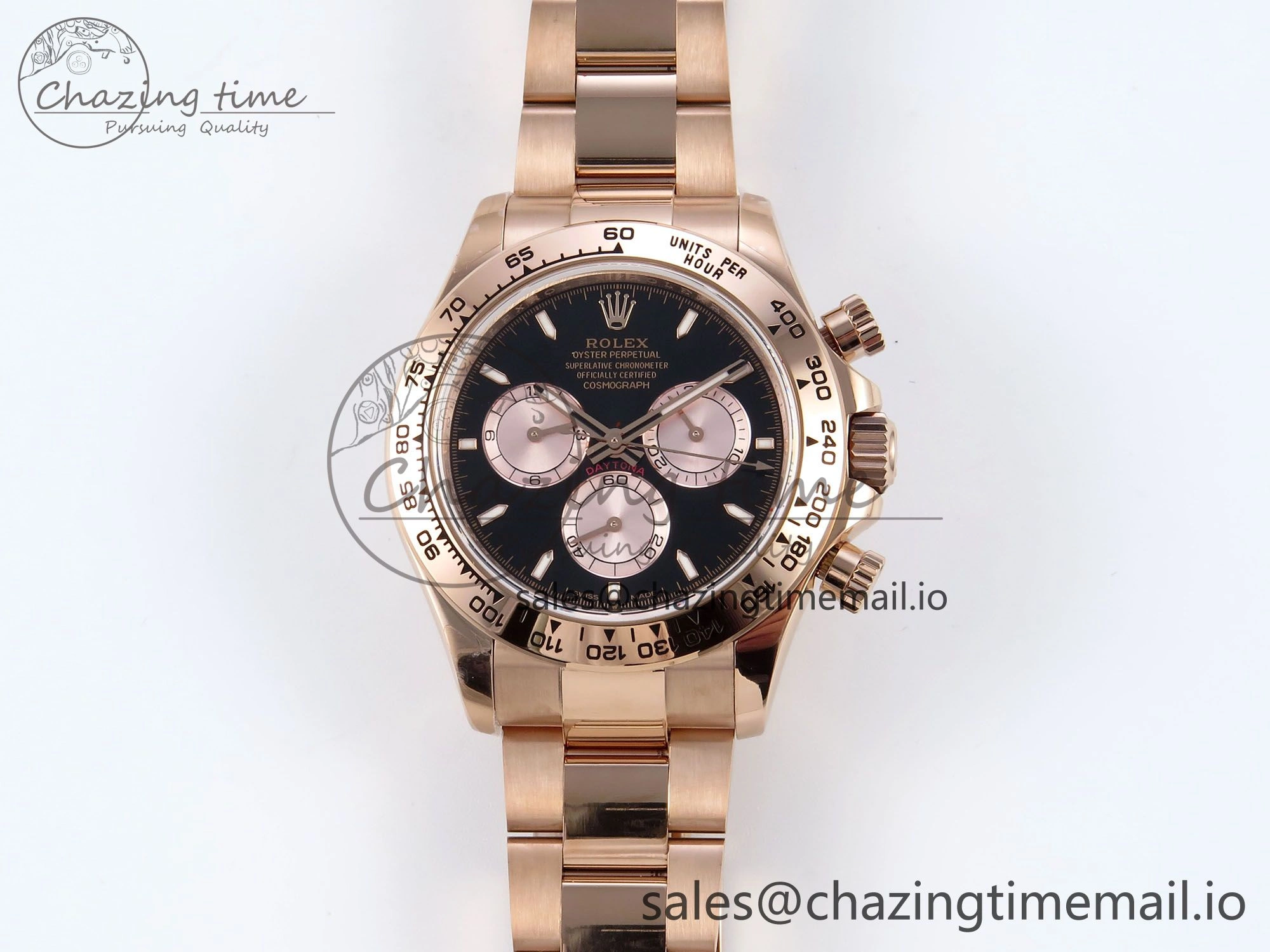 SmartChoice Daytona 126505 QF 1:1 Best Edition Black RG Dial on RG Braclet SH4131 V 716