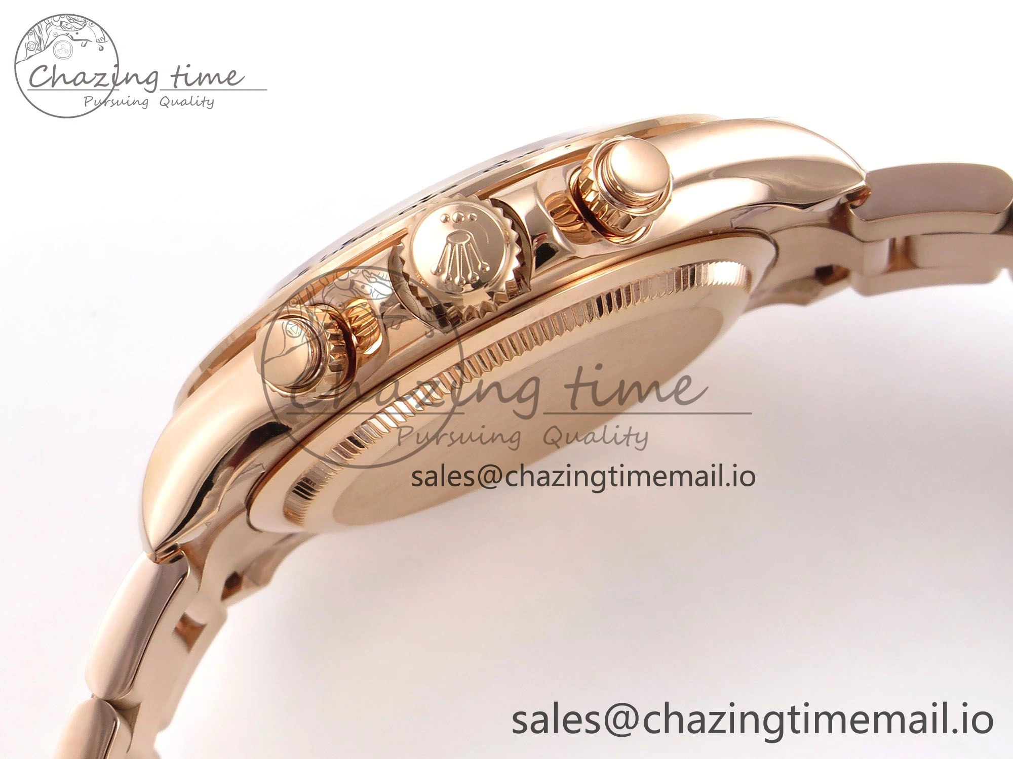 Daytona 126505 QF 1:1 Best Edition Black RG Diamonds Dial on RG Bracelet SH4131 V6 (Gain Weight） Casual 1081