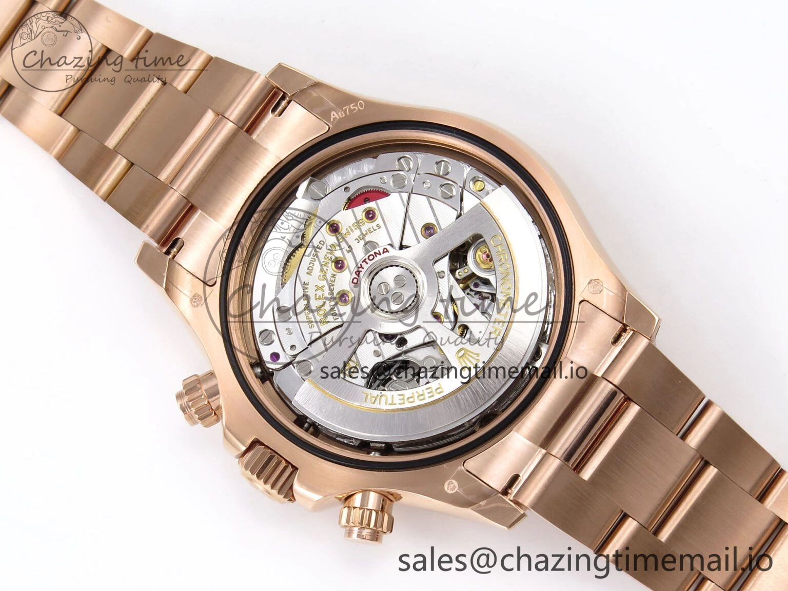 Daytona 126505 QF 1:1 Best Edition Black RG Diamonds Dial on RG Bracelet SH4131 V6 (Gain Weight） Casual 1081