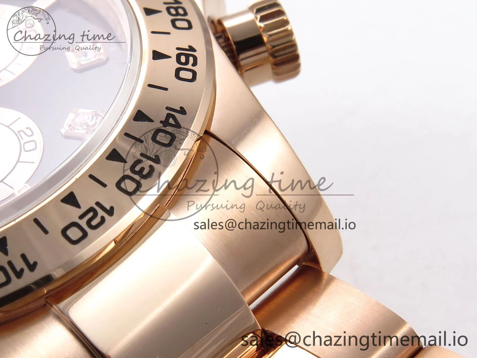 Daytona 126505 QF 1:1 Best Edition Black RG Diamonds Dial on RG Bracelet SH4131 V6 (Gain Weight） Casual 1081
