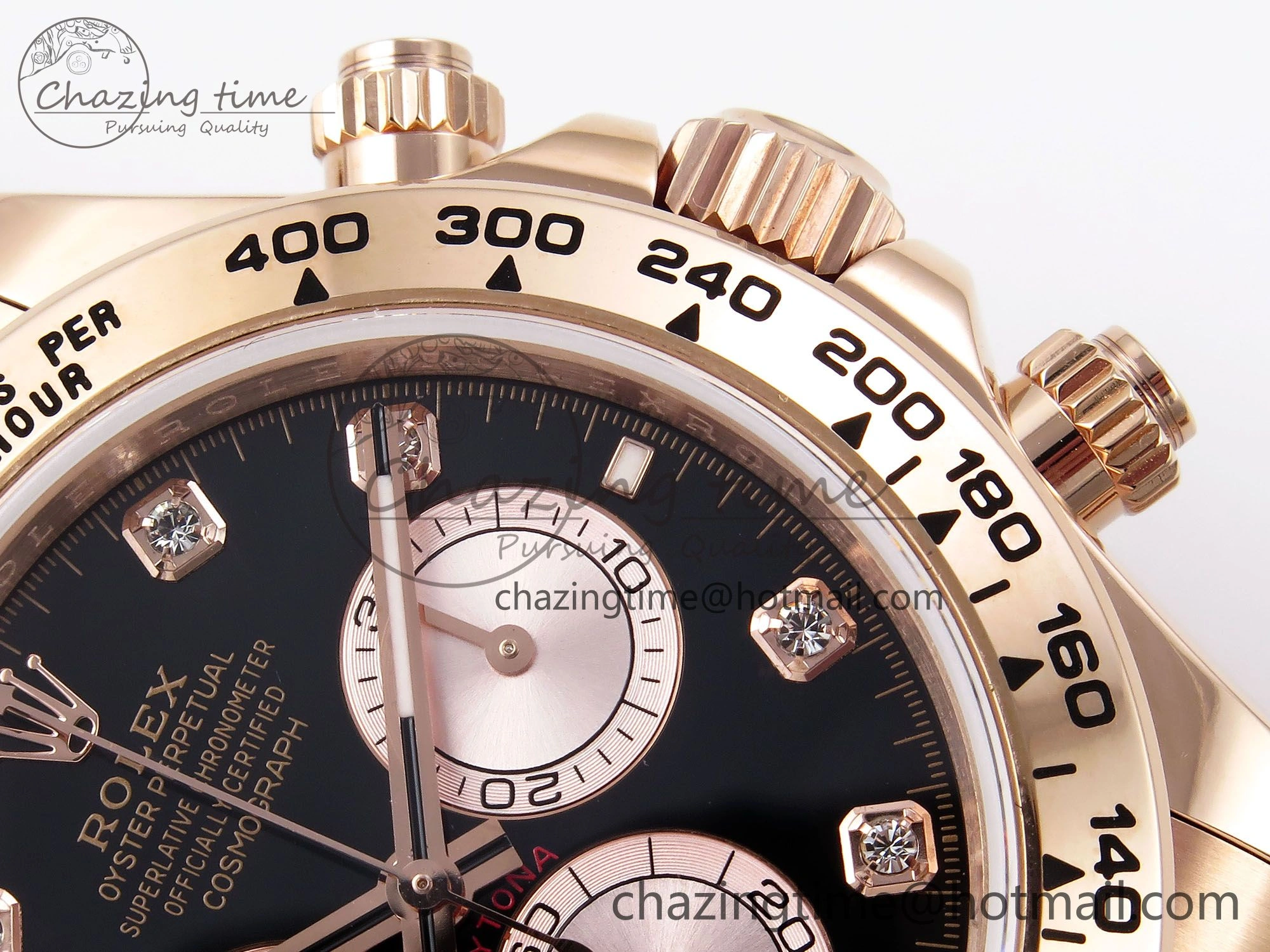 FreshLook Daytona 126505 QF 1:1 Best Edition Black RG Diamonds Dial on RG Braclet SH4131 V 1302