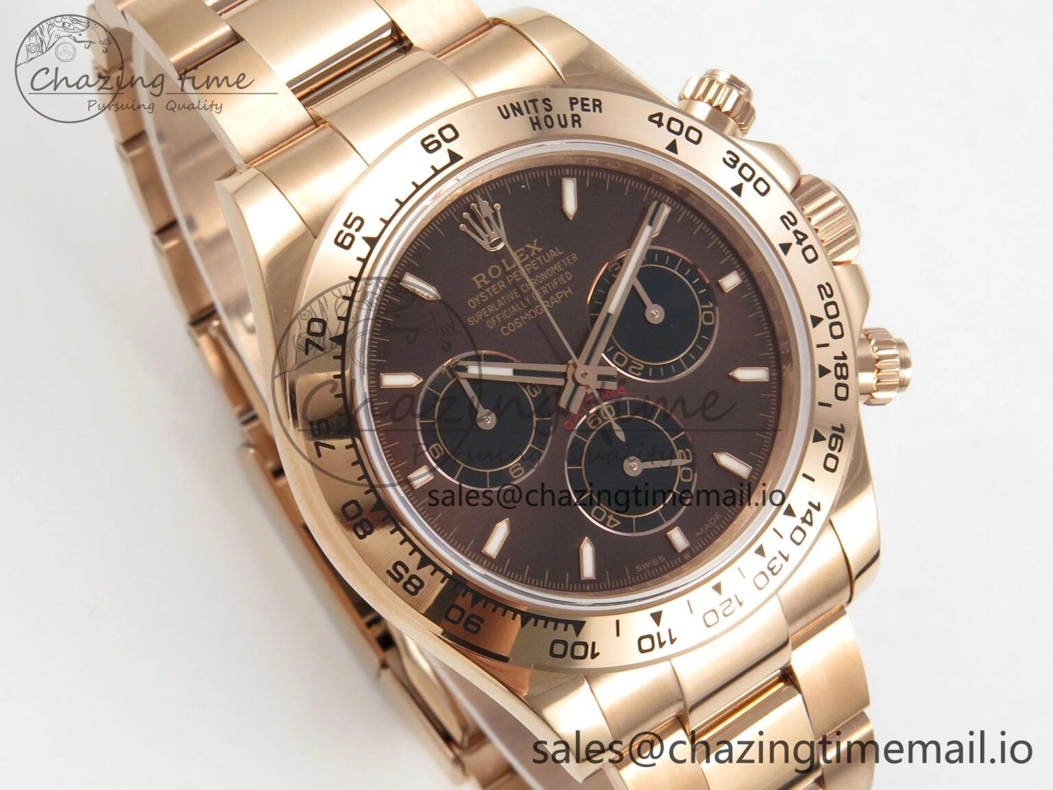Daytona 126505 QF 1:1 Best Edition Brown Dial Stick Markers On RG Bracelet SH4131 V6（Gain Weight） NewStyle 93