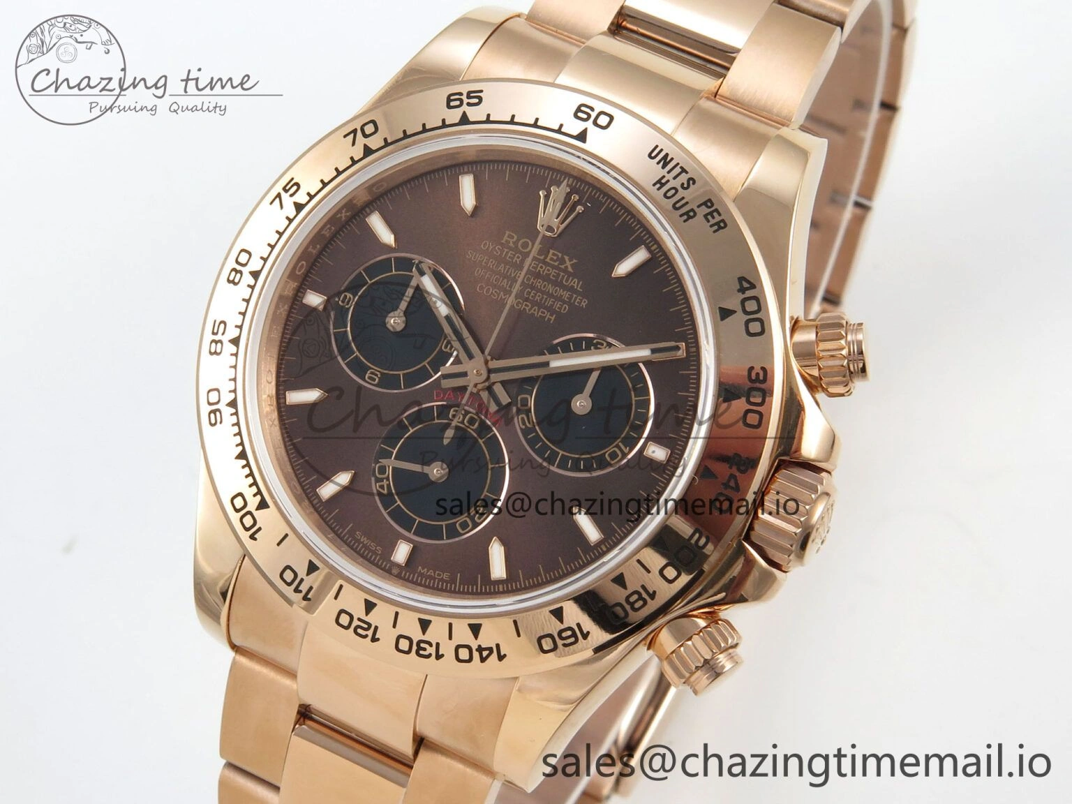 Daytona 126505 QF 1:1 Best Edition Brown Dial Stick Markers On RG Bracelet SH4131 V6（Gain Weight） NewStyle 93