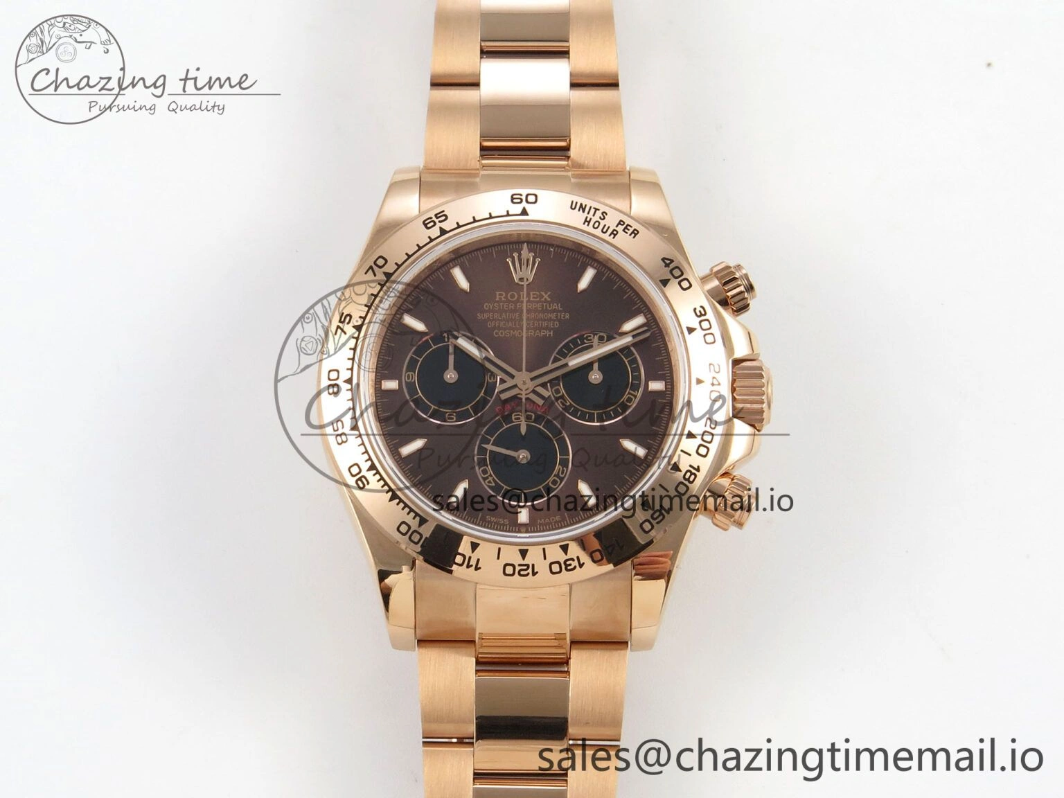 Daytona 126505 QF 1:1 Best Edition Brown Dial Stick Markers On RG Bracelet SH4131 V6（Gain Weight） NewStyle 93