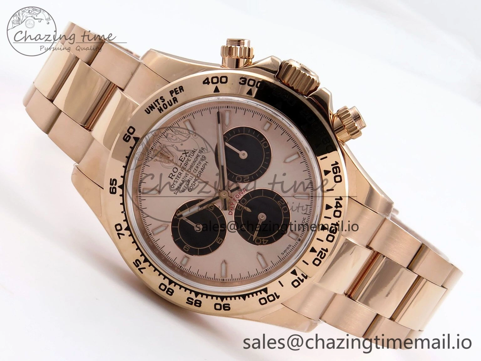 Daytona 126505 QF 1:1 Best Edition RG Black Dial on RG Bracelet SH4131 V6 (Gain Weight） SunProtective 1080