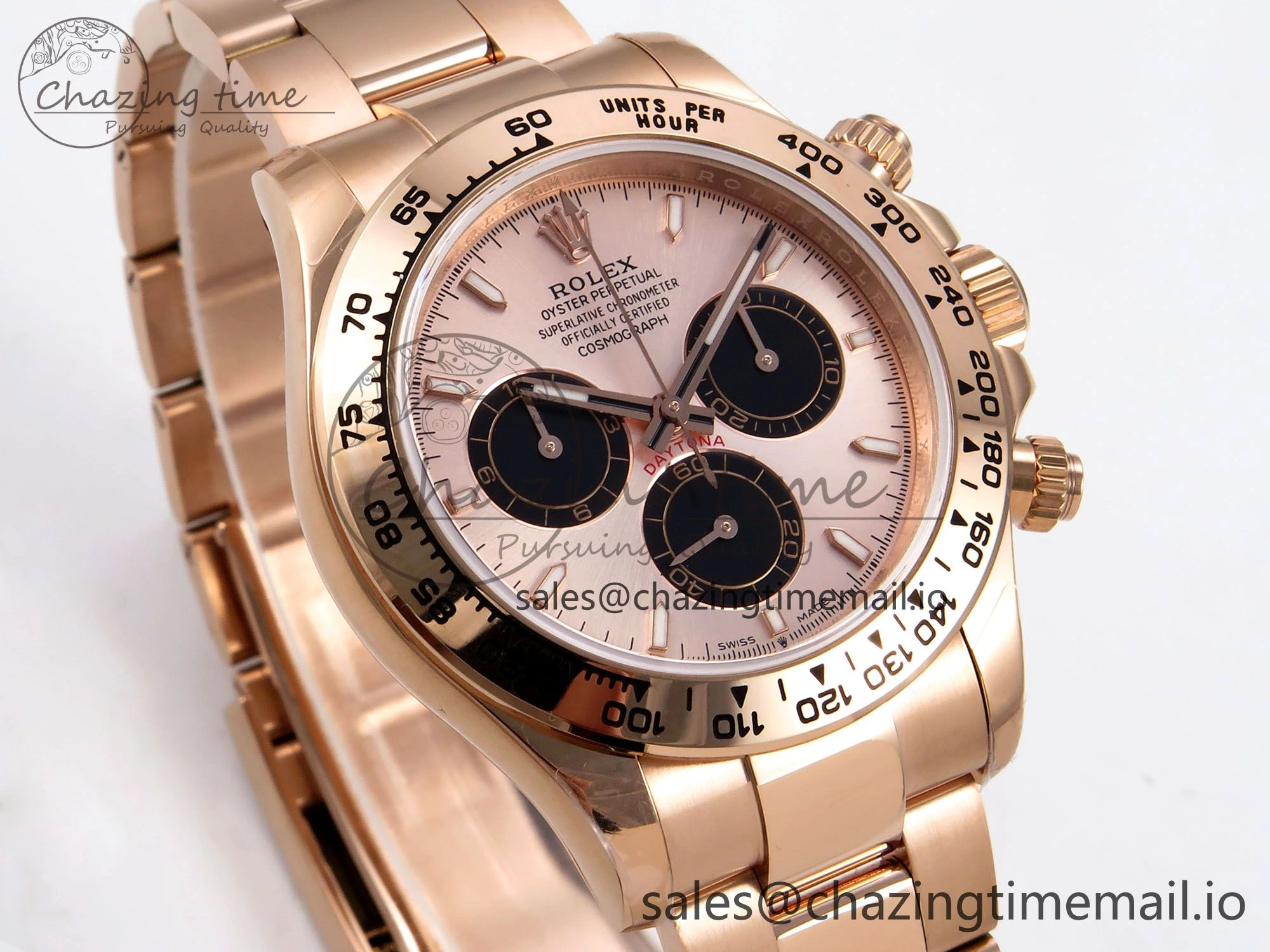 Daytona 126505 QF 1:1 Best Edition RG Black Dial on RG Bracelet SH4131 V6 (Gain Weight） SunProtective 1080