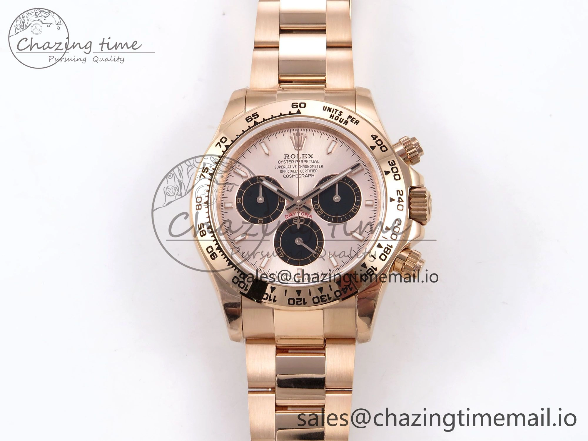 Daytona 126505 QF 1:1 Best Edition RG Black Dial on RG Bracelet SH4131 V6 (Gain Weight） SunProtective 1080