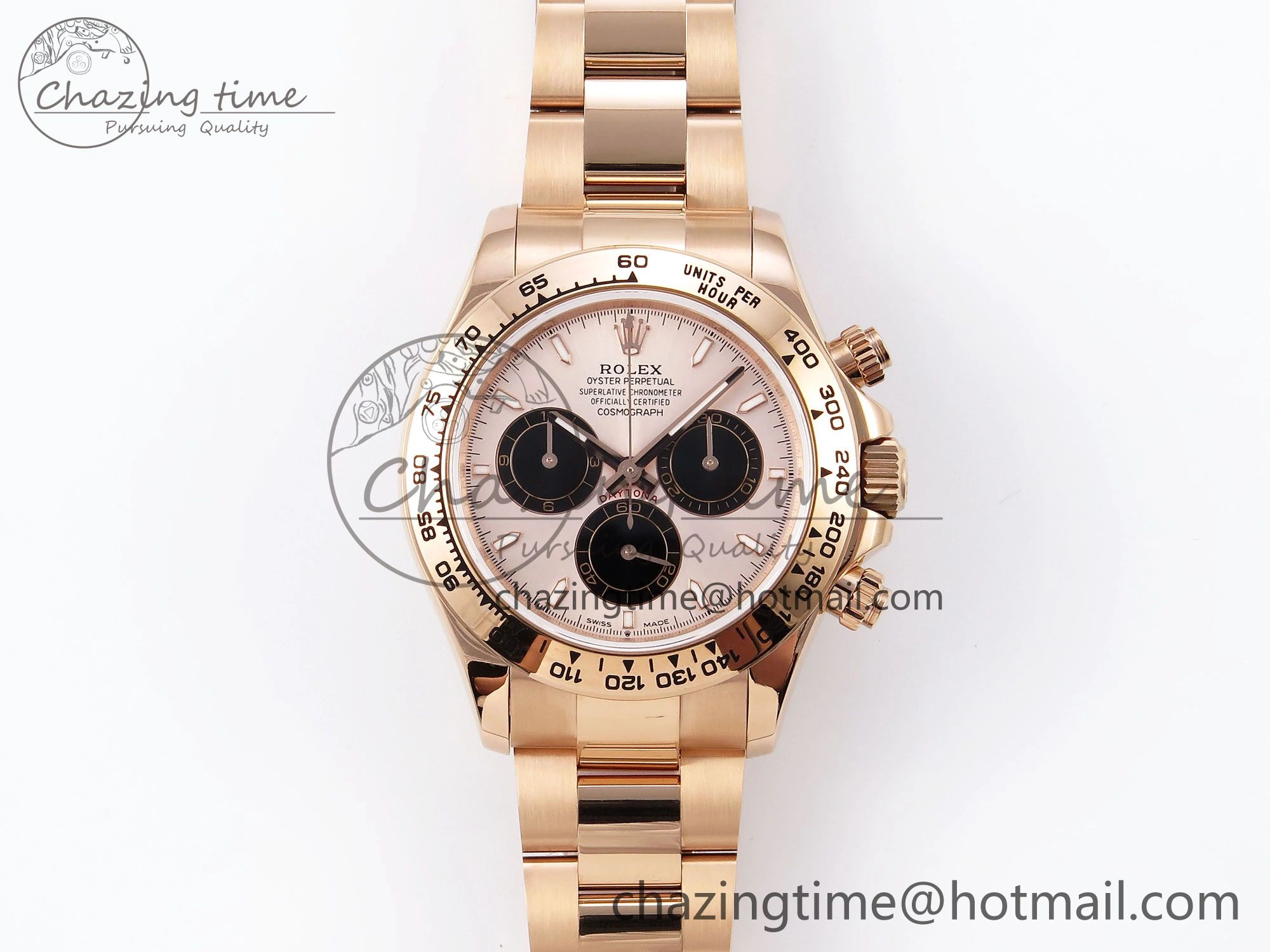 Daytona 126505 QF 1:1 Best Edition RG Black Dial on RG Braclet SH4131 V Durable 1299