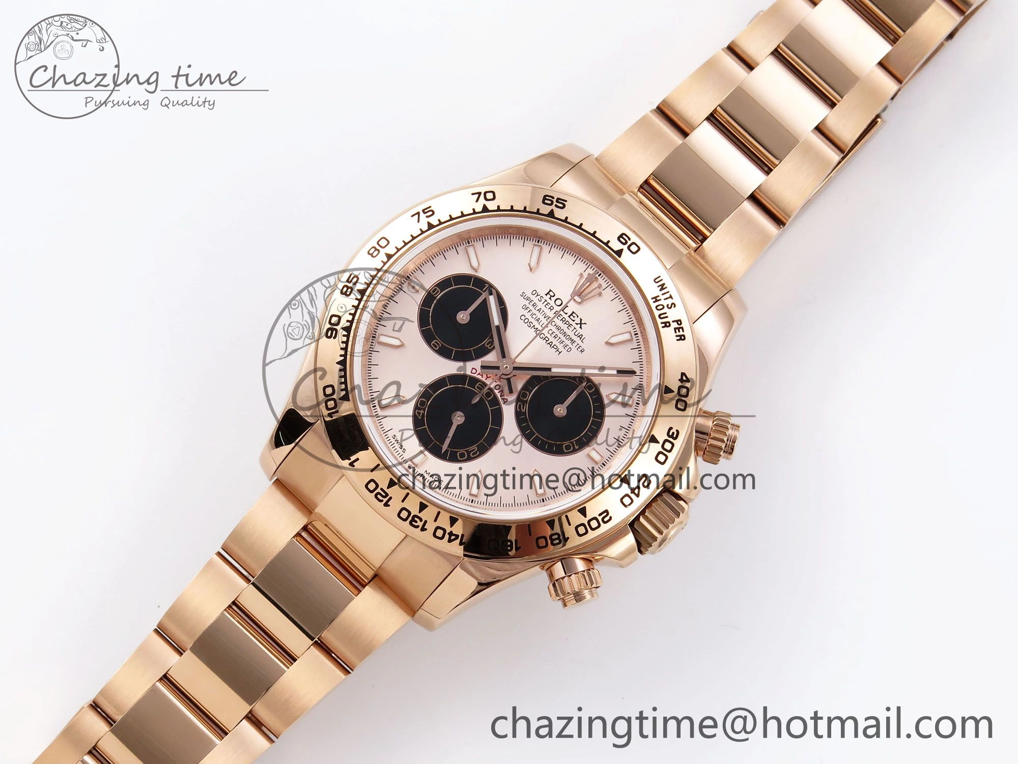 Daytona 126505 QF 1:1 Best Edition RG Black Dial on RG Braclet SH4131 V Durable 1299
