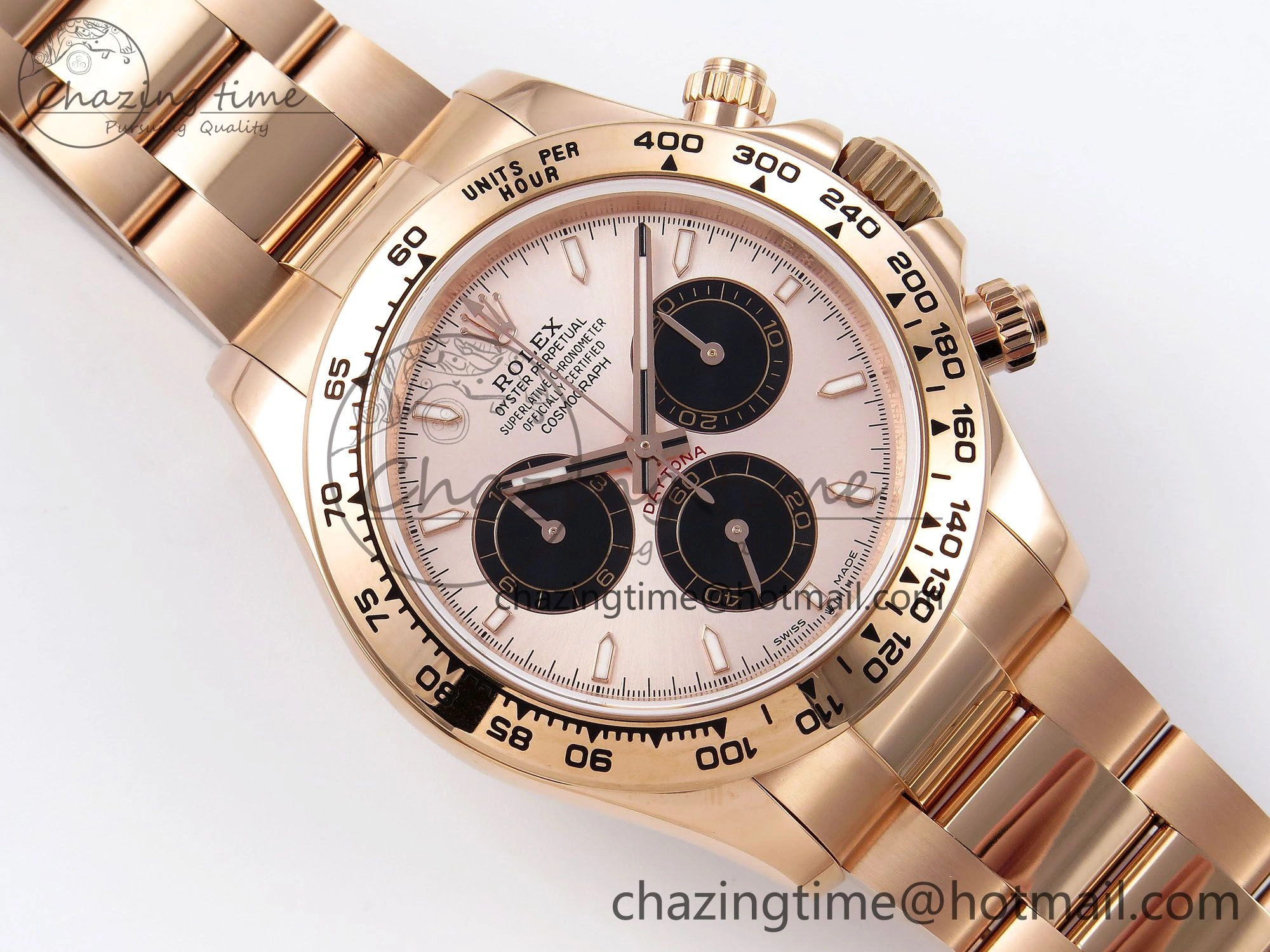 Daytona 126505 QF 1:1 Best Edition RG Black Dial on RG Braclet SH4131 V Durable 1299