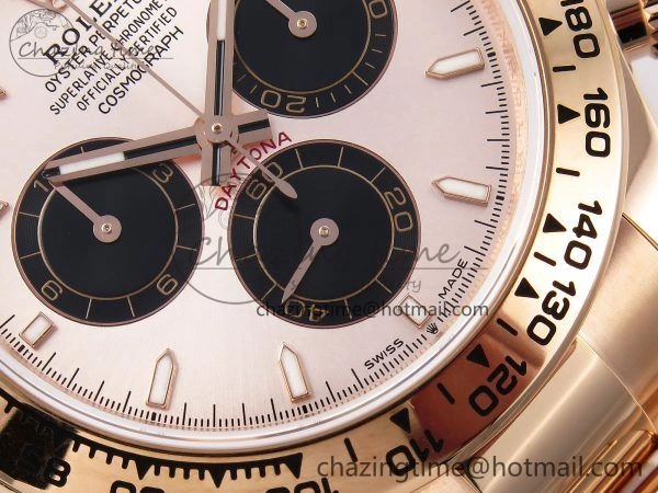 Daytona 126505 QF 1:1 Best Edition RG Black Dial on RG Braclet SH4131 V Durable 1299