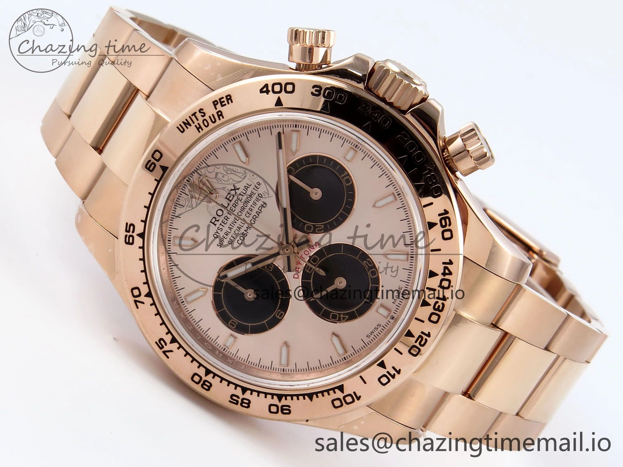 Durable Daytona 126505 QF 1:1 Best Edition RG Black Dial on RG Braclet SH4131 V 717