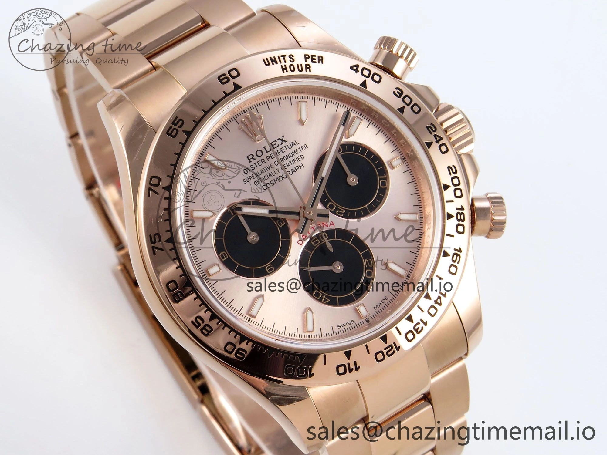 Durable Daytona 126505 QF 1:1 Best Edition RG Black Dial on RG Braclet SH4131 V 717