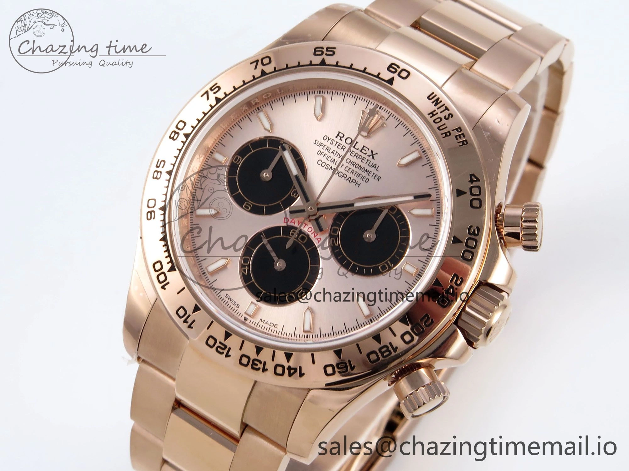 Durable Daytona 126505 QF 1:1 Best Edition RG Black Dial on RG Braclet SH4131 V 717
