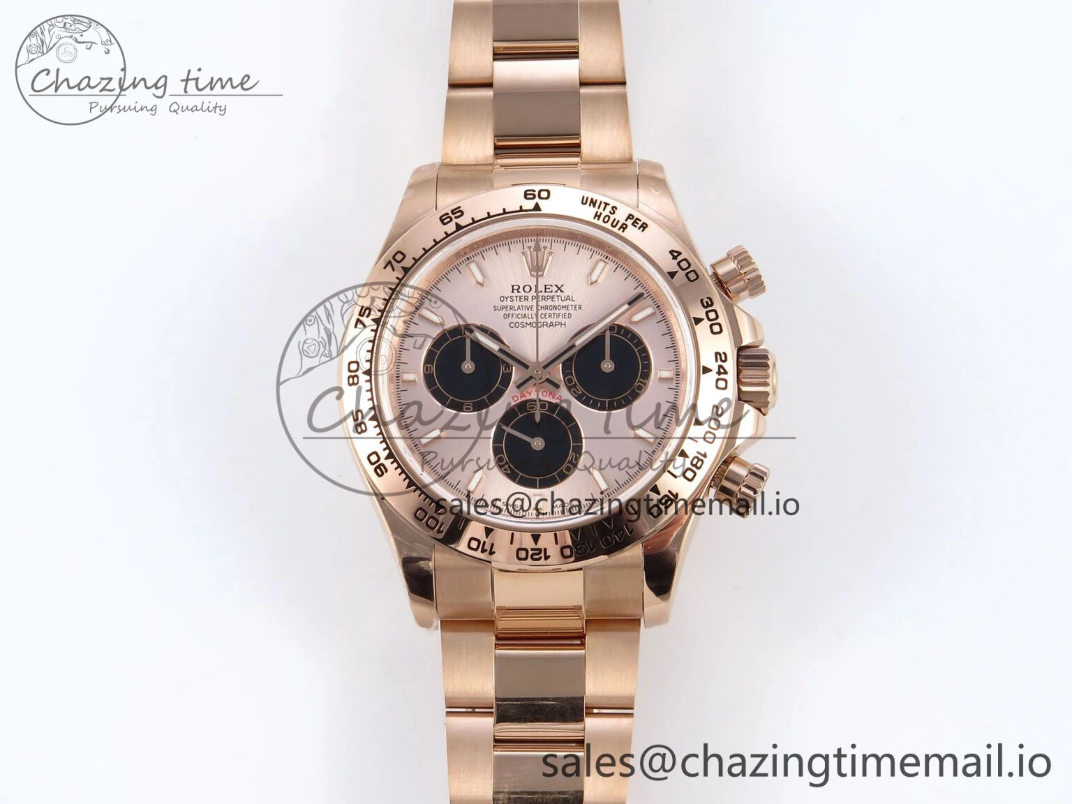 Durable Daytona 126505 QF 1:1 Best Edition RG Black Dial on RG Braclet SH4131 V 717