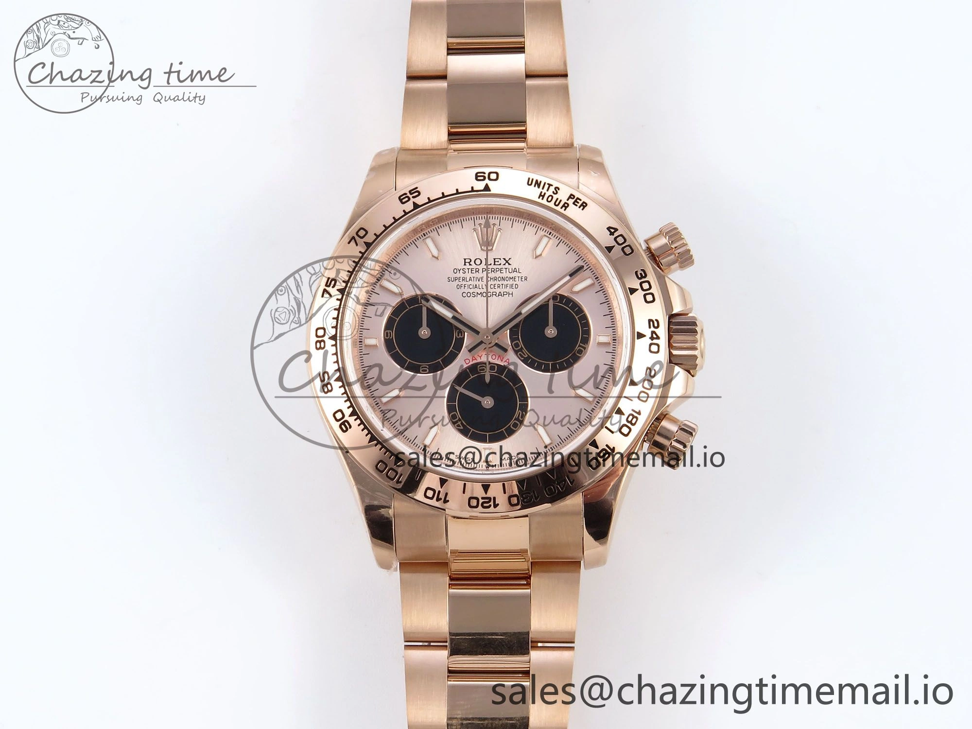 Durable Daytona 126505 QF 1:1 Best Edition RG Black Dial on RG Braclet SH4131 V 717