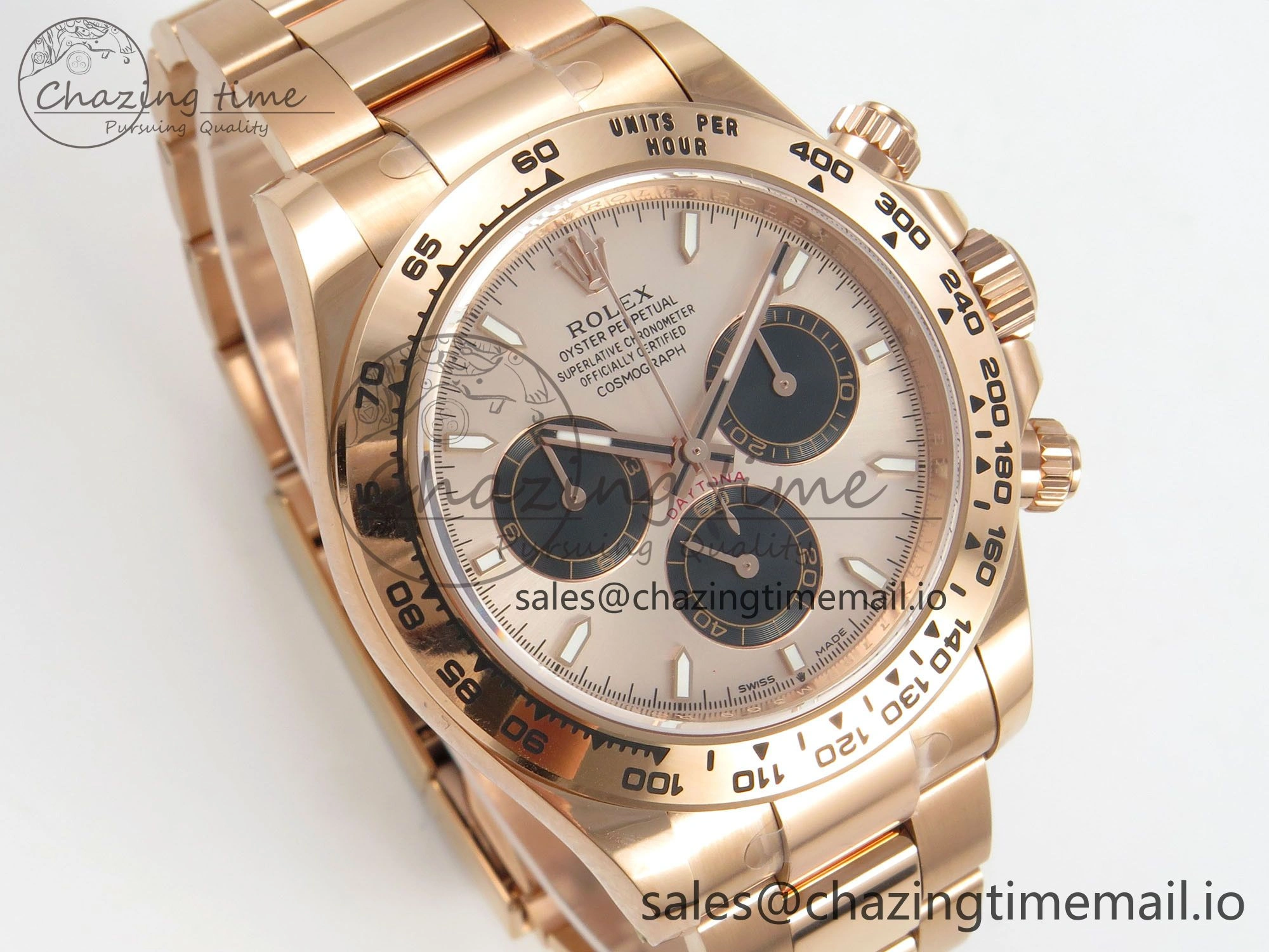 UrbanStyle Daytona 126505 RG APSF 1:1 Best Edition RG Black Dial Stick Markers On 904L RG Bracelet SH 118