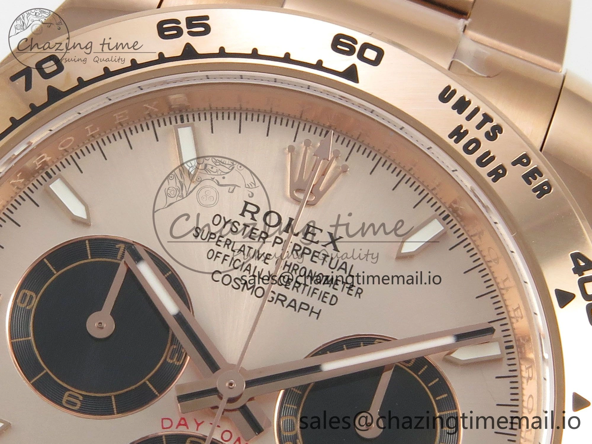 UrbanStyle Daytona 126505 RG APSF 1:1 Best Edition RG Black Dial Stick Markers On 904L RG Bracelet SH 118