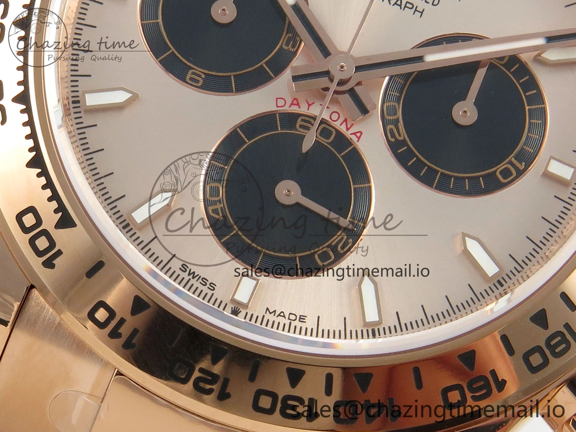 UrbanStyle Daytona 126505 RG APSF 1:1 Best Edition RG Black Dial Stick Markers On 904L RG Bracelet SH 118