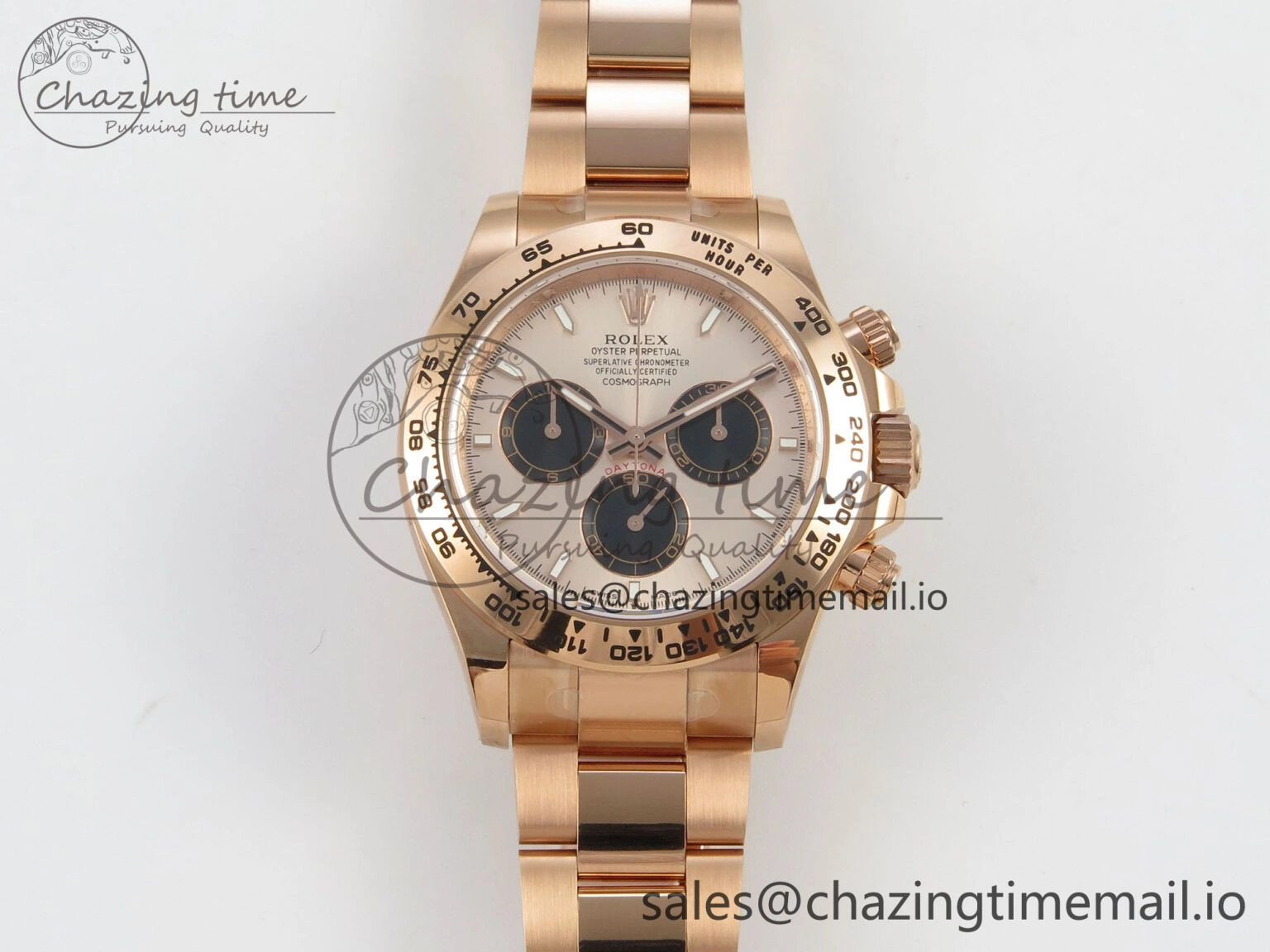 UrbanStyle Daytona 126505 RG APSF 1:1 Best Edition RG Black Dial Stick Markers On 904L RG Bracelet SH 118