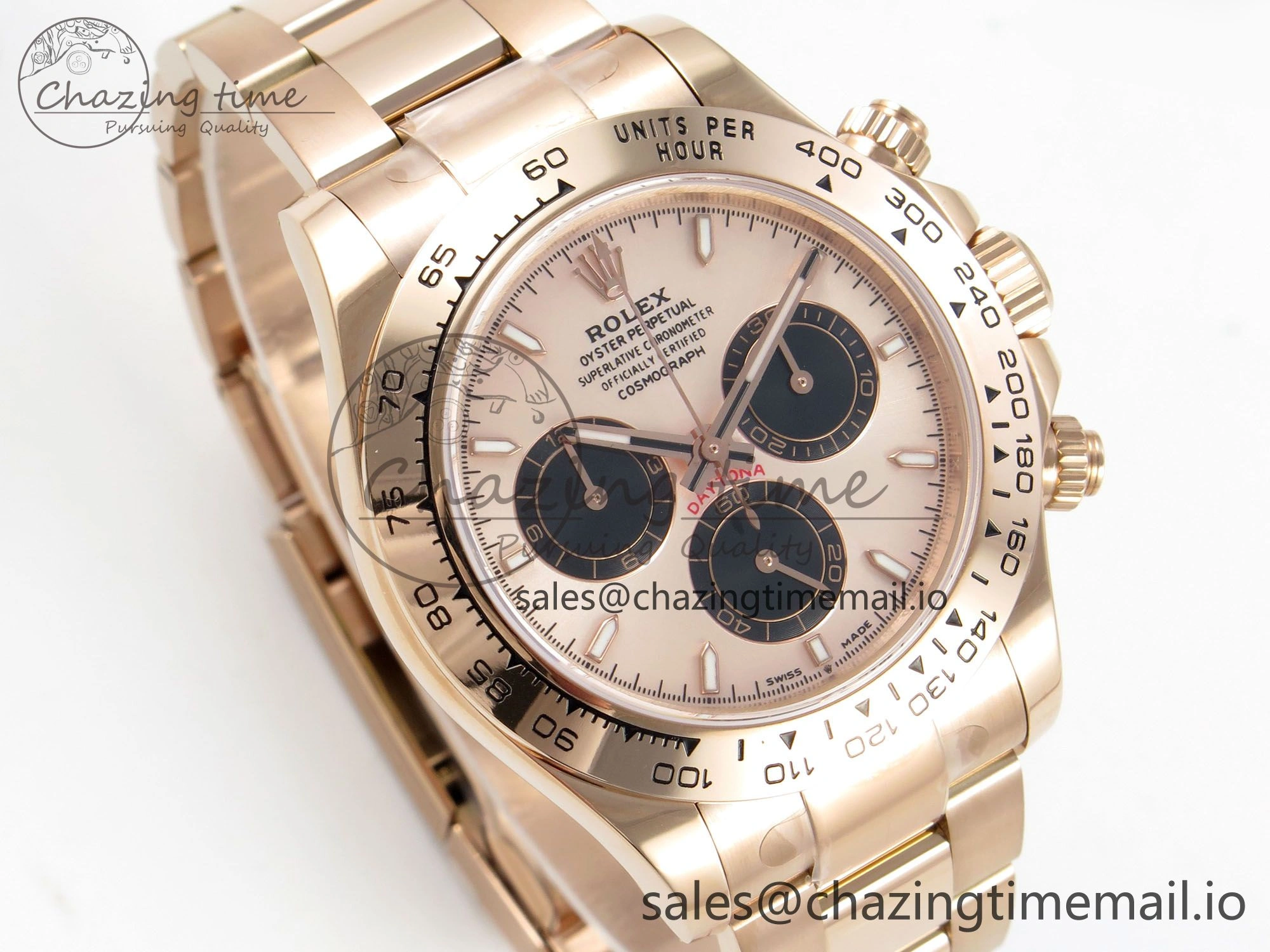 Daytona 126505 RG Clean 1:1 Best Edition RG Champagne Stick Dial on RG Bracelet Super Clone DD TechFriendly 248