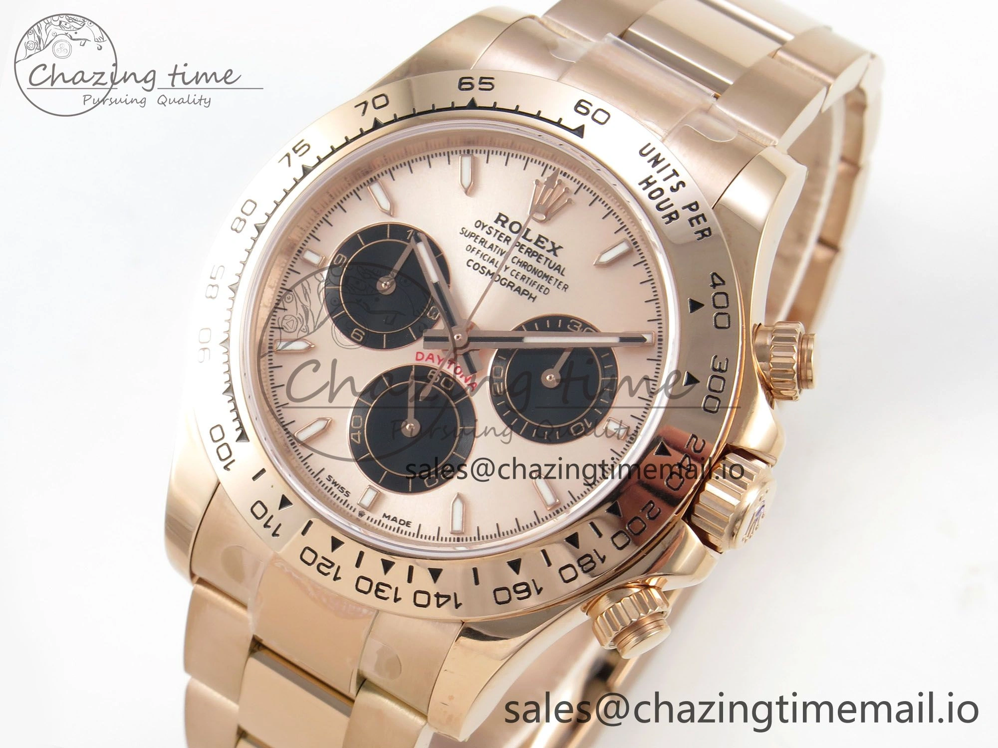 Daytona 126505 RG Clean 1:1 Best Edition RG Champagne Stick Dial on RG Bracelet Super Clone DD TechFriendly 248