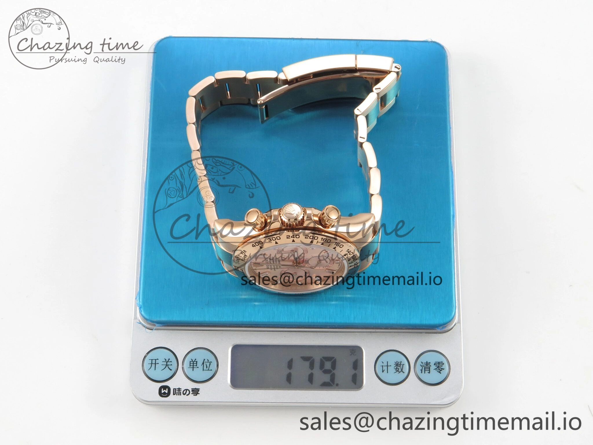 Daytona 126505 RG QF 1:1 Best Edition RG Dial Crystal Markers On RG Bracelet SH4131 V6 (Gain Weight) Comfortable 304